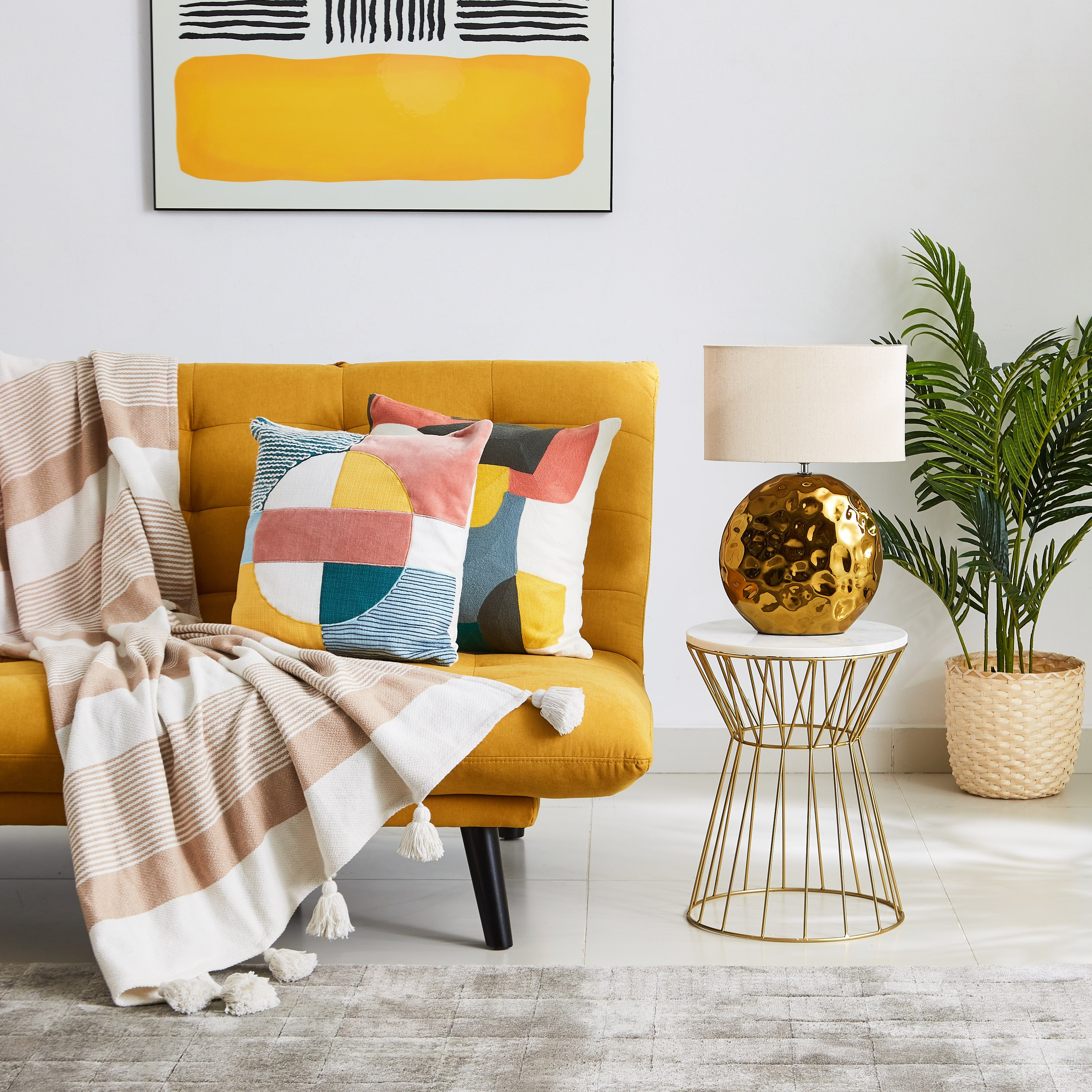 مصباح طاولة سيراميك بارز الملمس بقاعدة مسطّحة من لوميير - 32 سم-hbxlivingroom-lighting-tablelamps-image-4