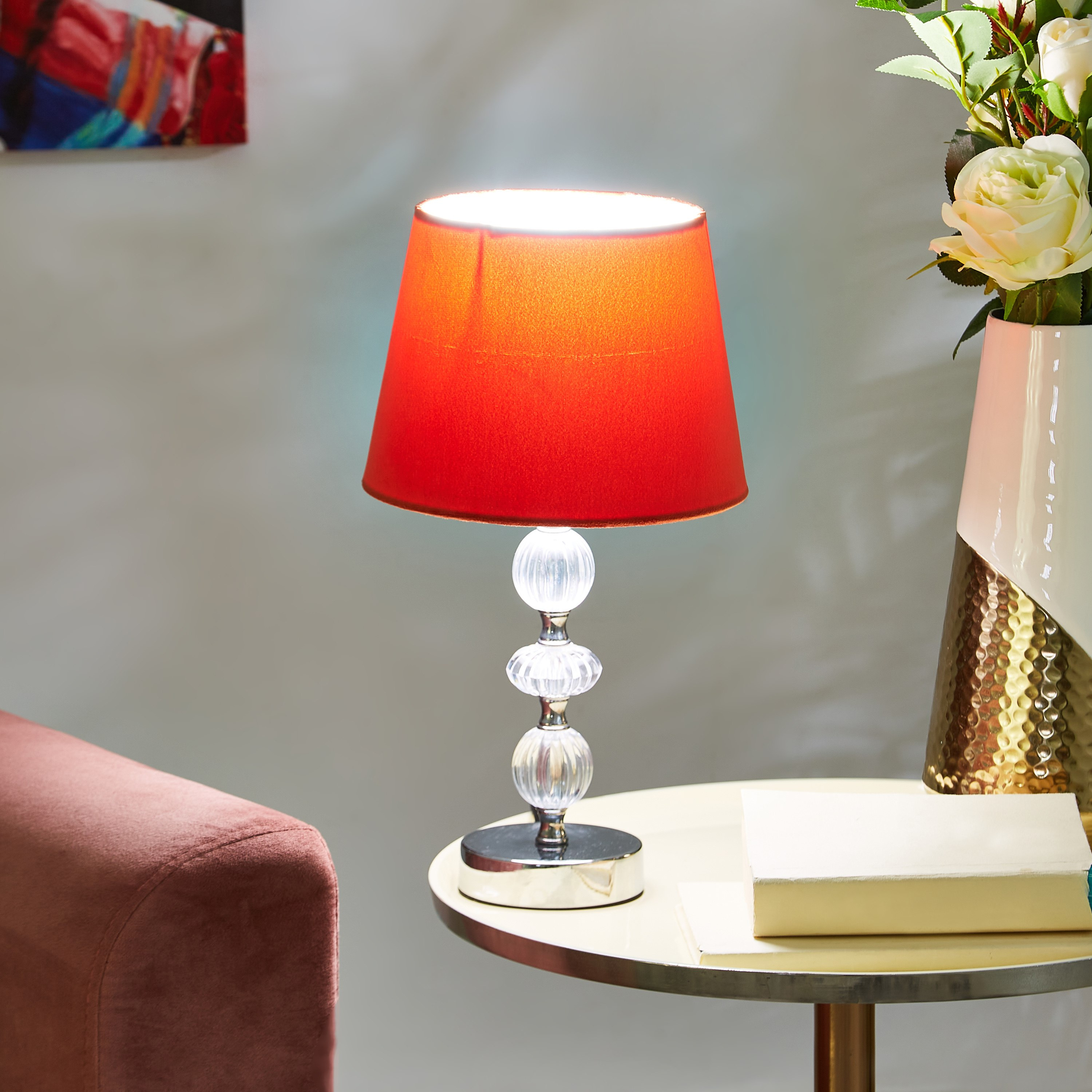 مصباح زجاجي مخملي من لوميير - 36 سم-hbxlivingroom-lighting-tablelamps-image-2