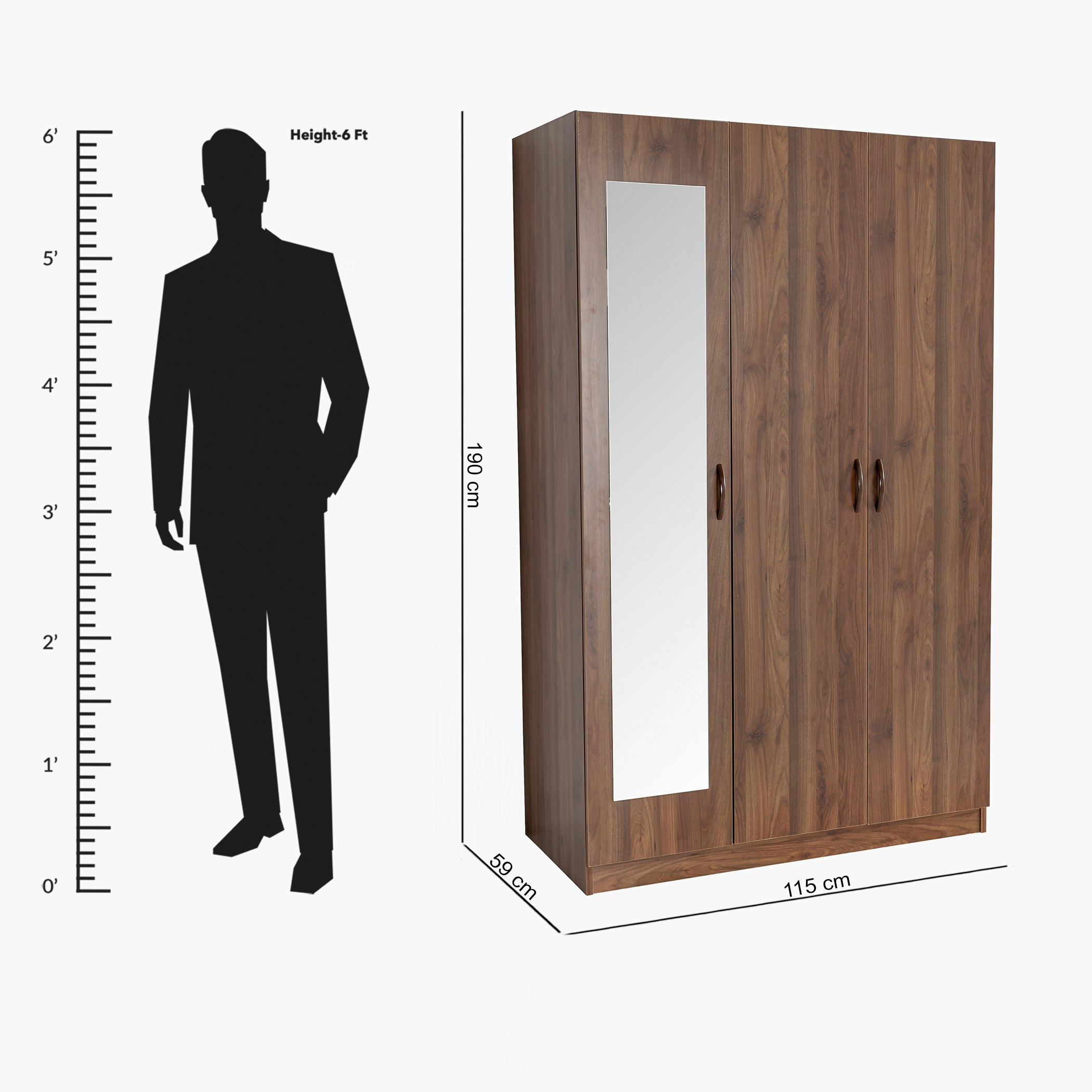 خزانة ملابس 3 أبواب مع مرآة - كومو من موڤو-hbxfurniture-wardrobes-image-6