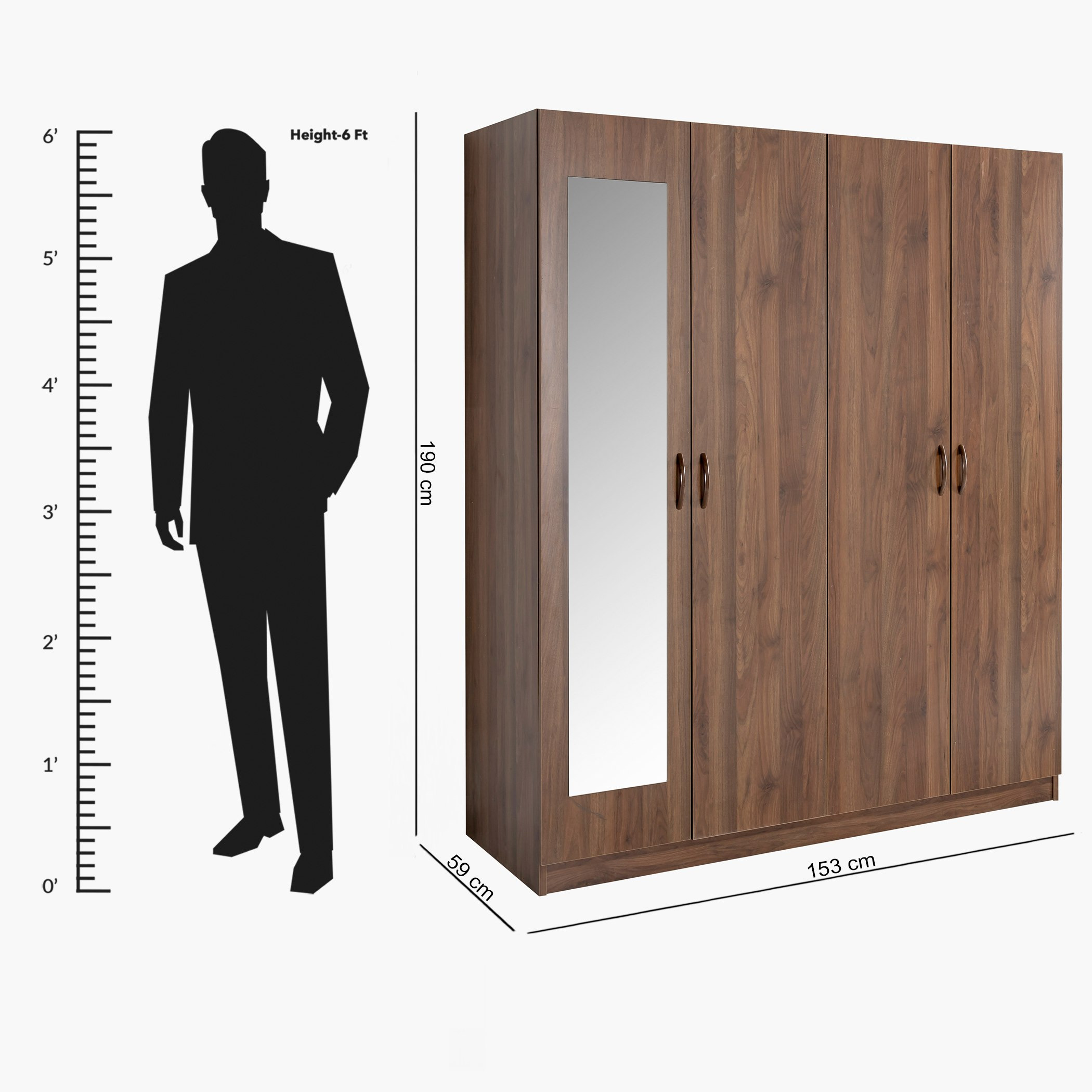 خزانة ملابس 4 أبواب مع مرآة -كومو من موڤو-hbxfurniture-wardrobes-image-6