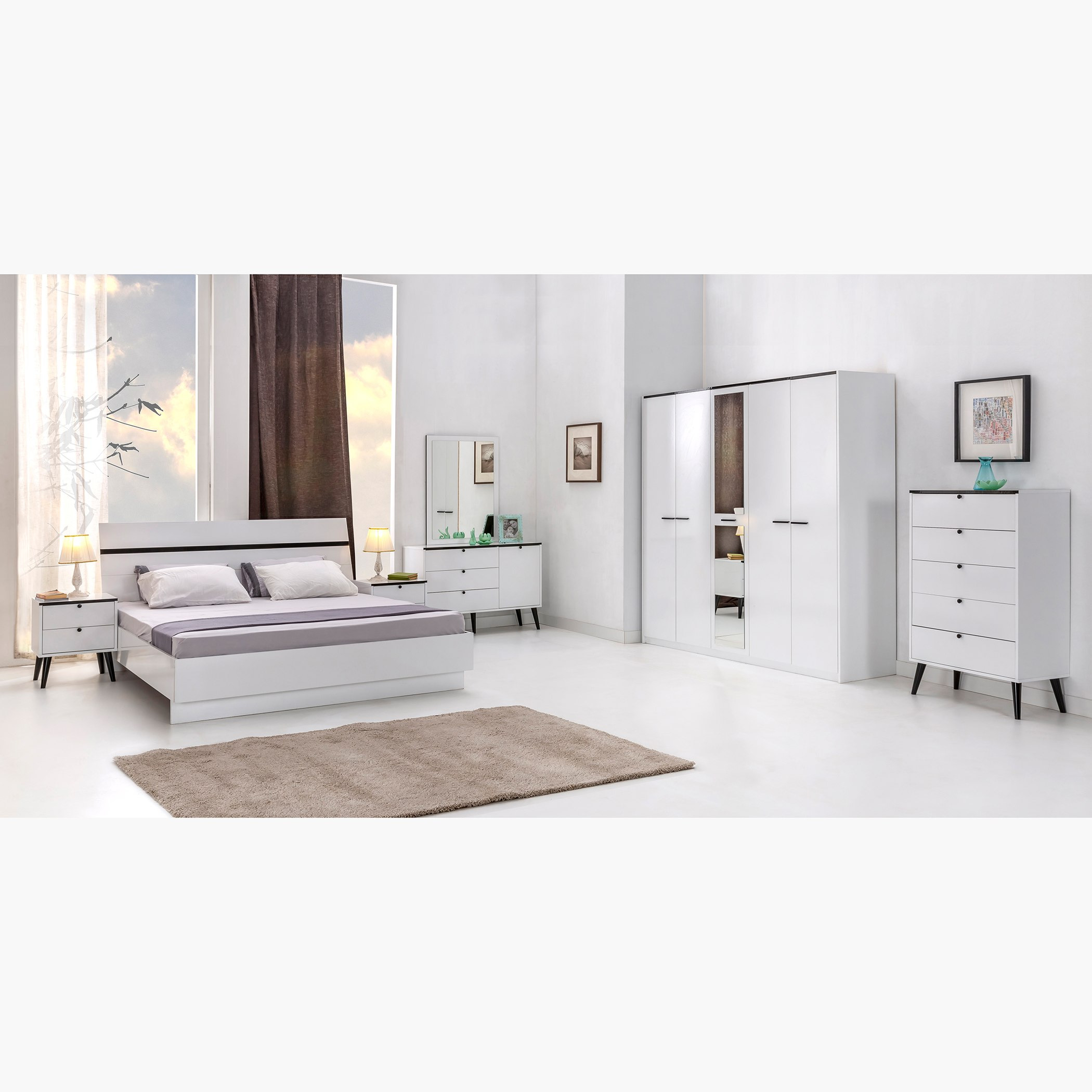 خزانة ملابس بـ 5 أبواب ومرآة من فنلندا-hbxfurniture-wardrobes-image-7