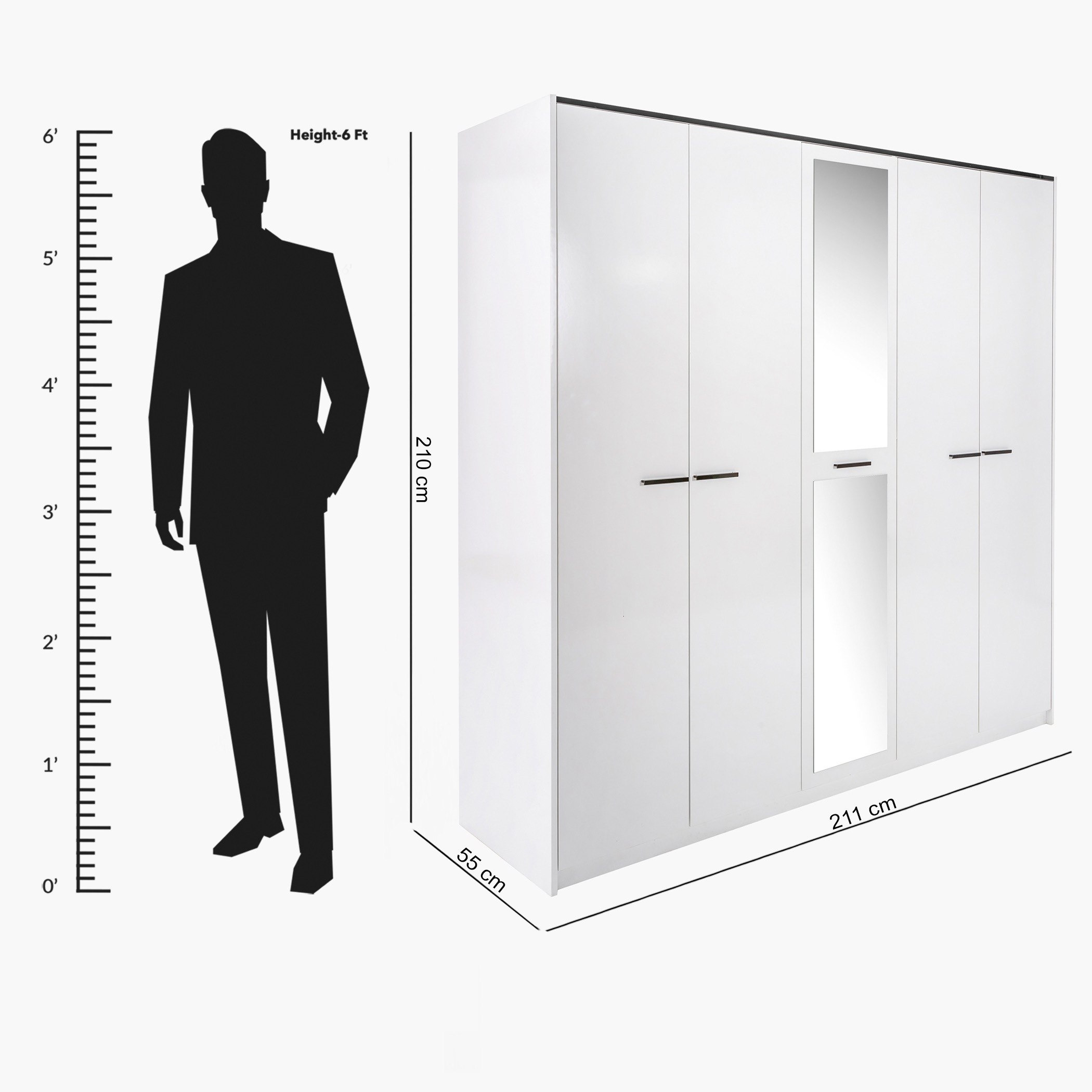 خزانة ملابس بـ 5 أبواب ومرآة من فنلندا-hbxfurniture-wardrobes-image-8