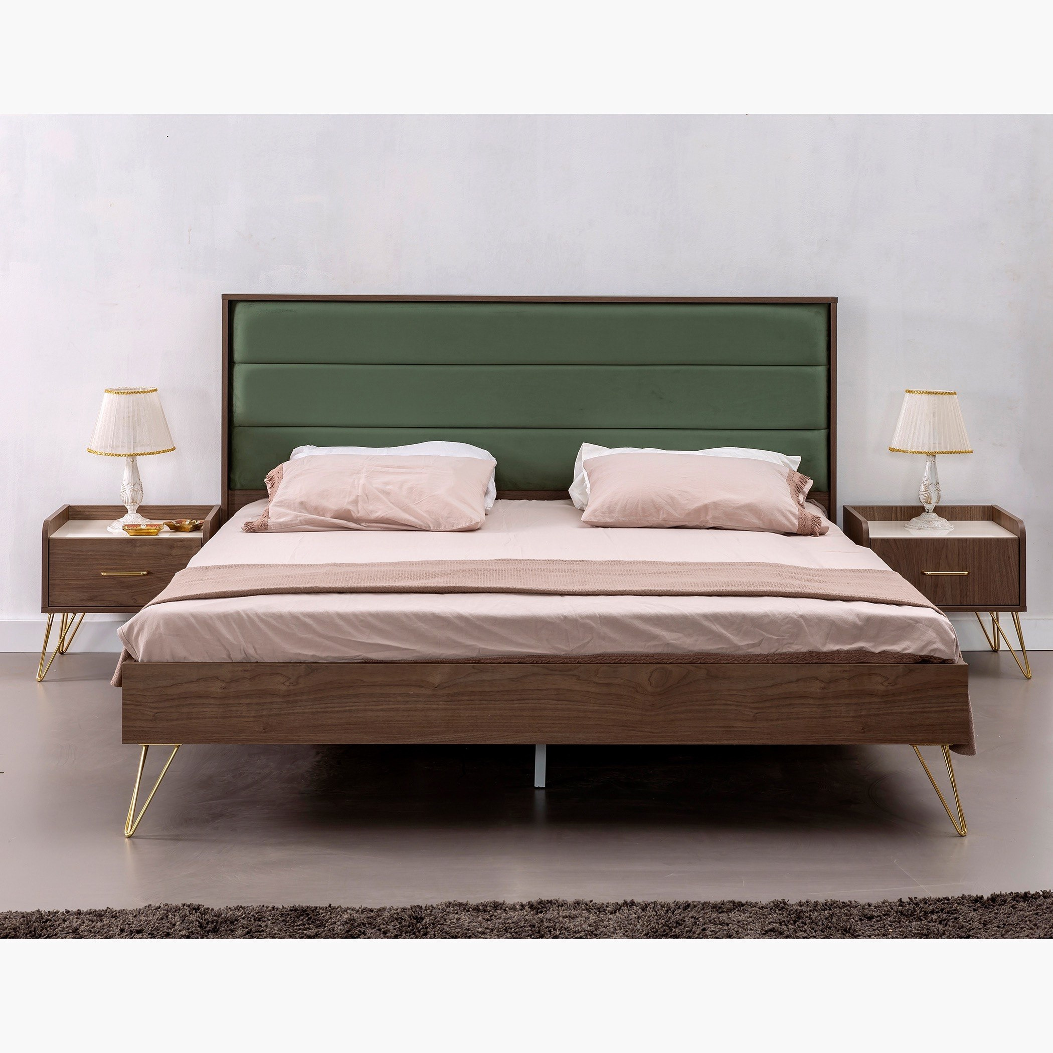 طقم غرفة نوم كينج 5 قطع من نيتشر - 180x200 سم-hbxbedroom-bedsandbedsets-bedroomsets-king-image-2