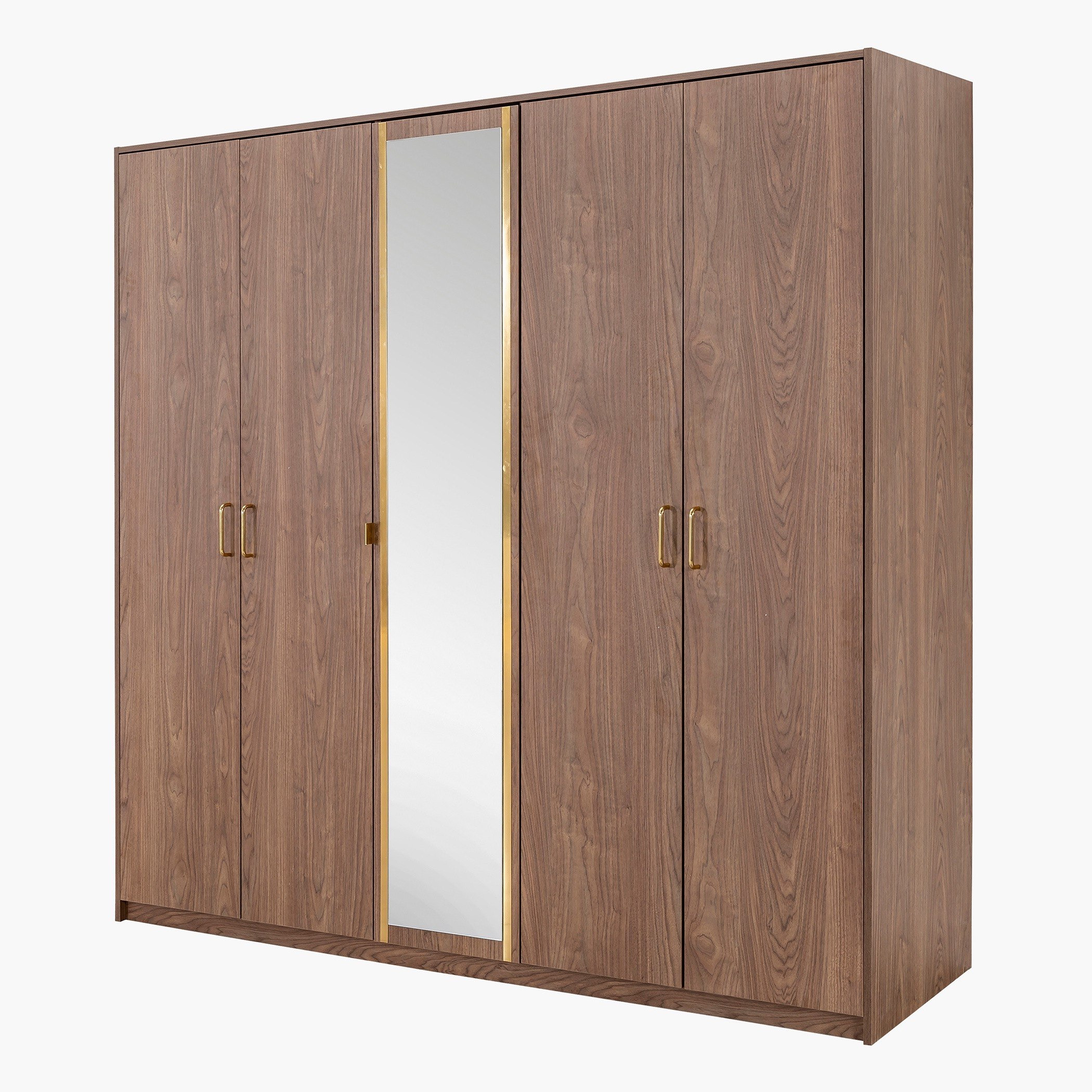 Nature 5-Door Wardrobe with Mirror-hbxfurniture-wardrobes-image-3