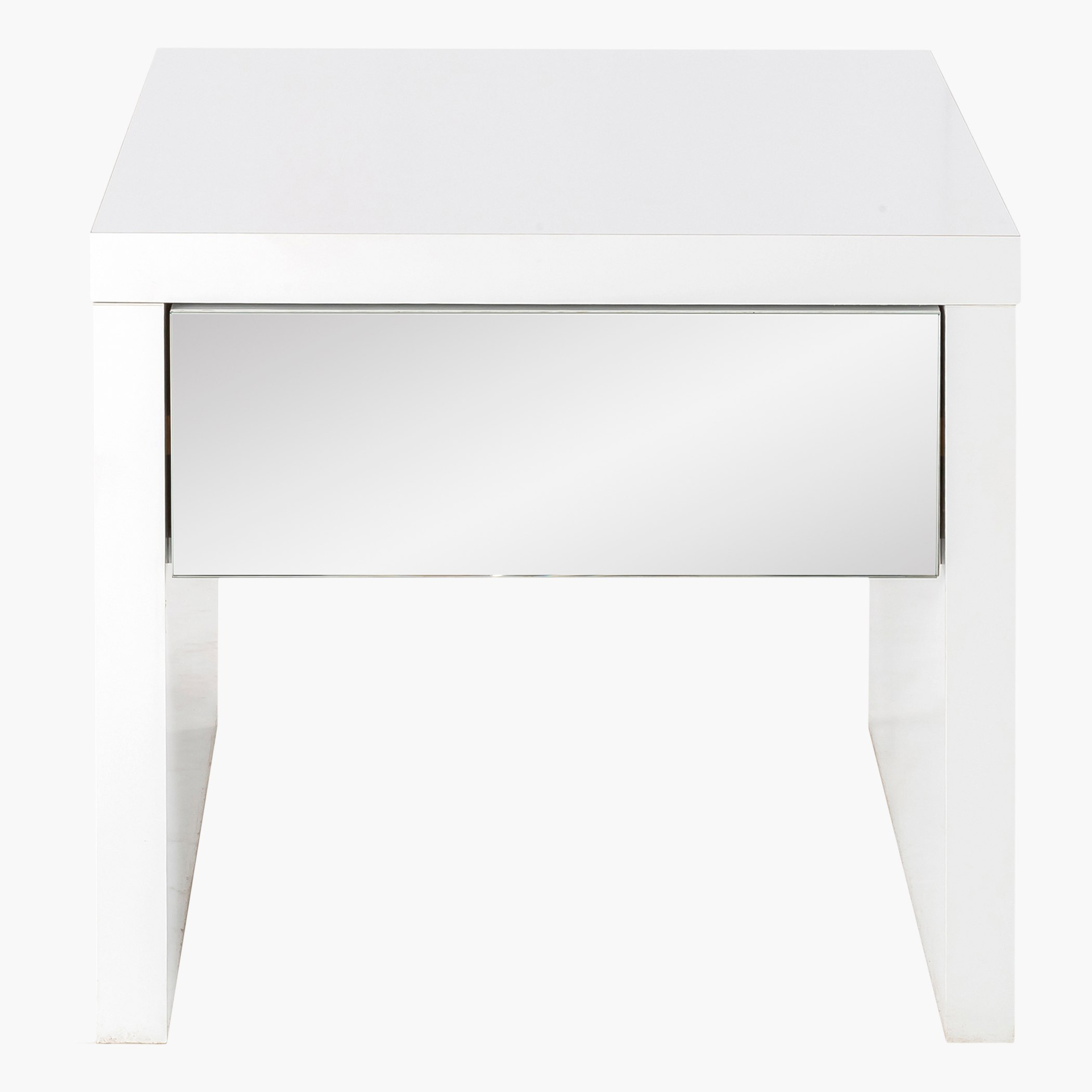 Reflection High Gloss End Table with Mirrored Drawer-hbxfurniture-livingroom-endtables-image-3