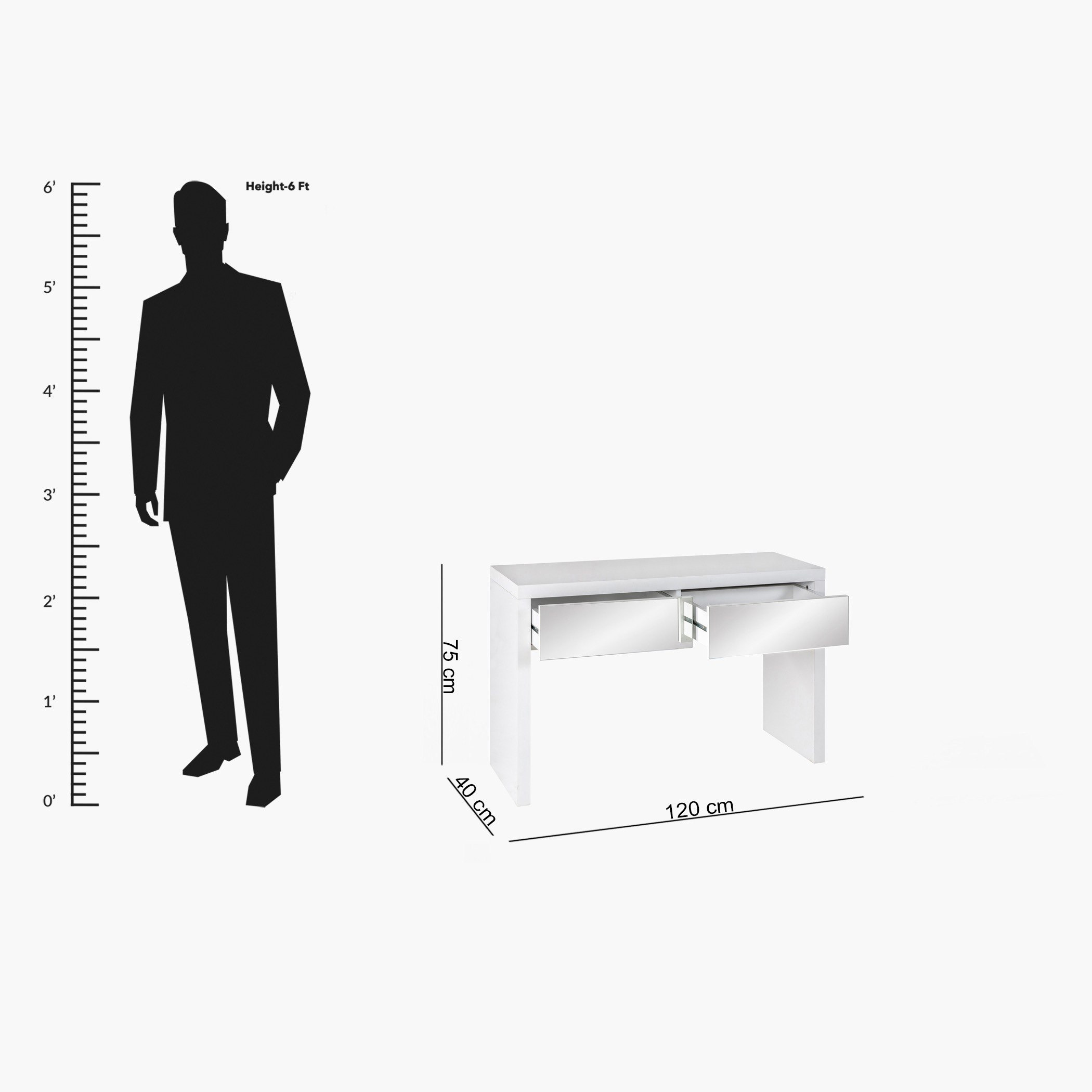 طاولة كنبة عالية اللّمعان مكتب بدرجين بمرآة عاكسة من ريفليكشن-hbxfurniture-tablesandstands-consoletables-image-6