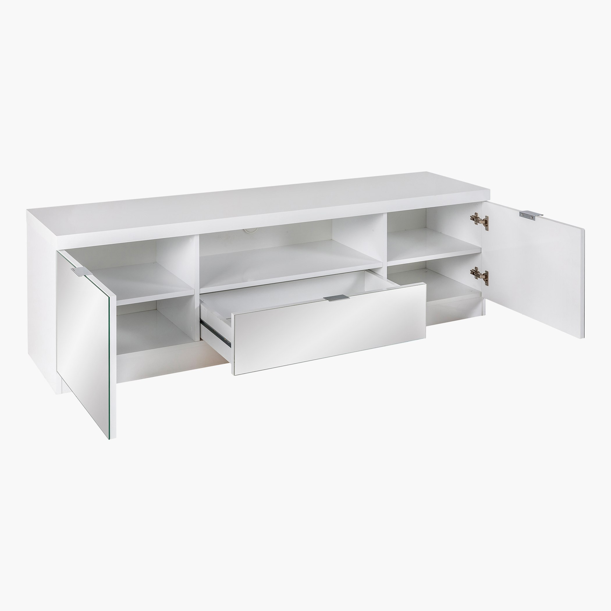 وحدة تلفاز منخفضة عالية اللمعان بمرآة  للتلفزيونات حتى 70 بوصة-hbxlivingroom-mediaunitsandstorage-tvunits-image-2