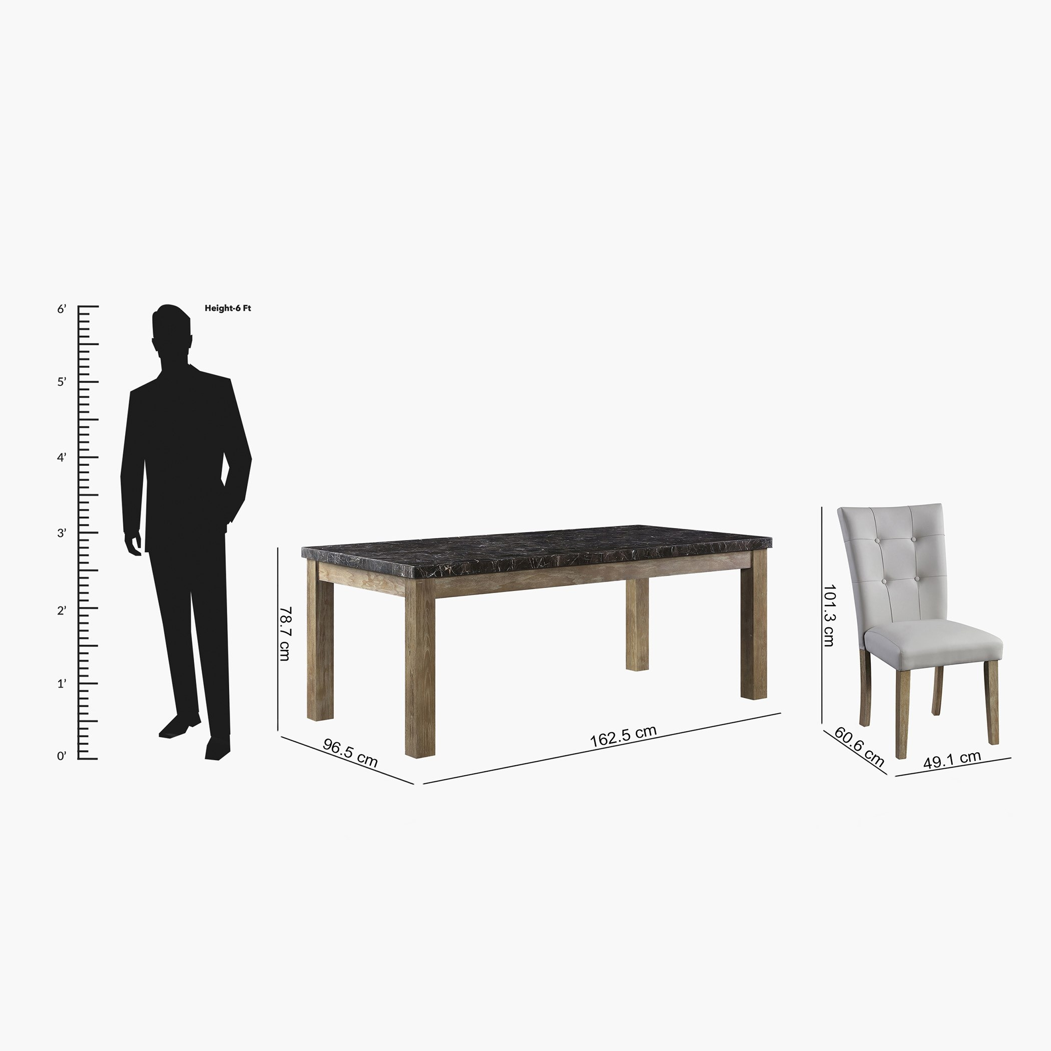 طقم جزيرة مطبخ بسطح رخام 6 مقاعد من أرلينجتون-hbxfurniture-diningtablesandsets-diningsets-sixseater-image-14