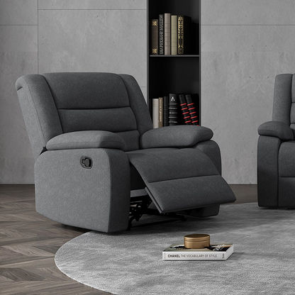 York 1-Seater Water-Resistant Fabric Recliner-Recliner Sofas-image-0