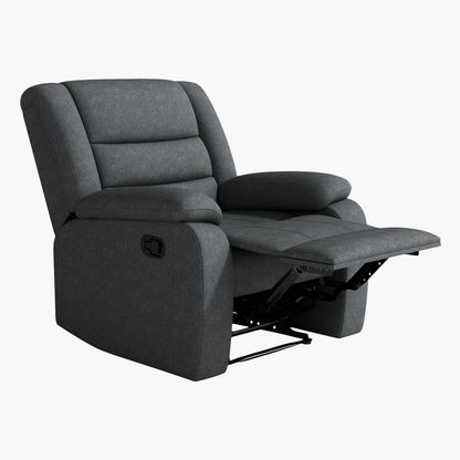 York 1-Seater Water-Resistant Fabric Recliner-Recliner Sofas-image-3
