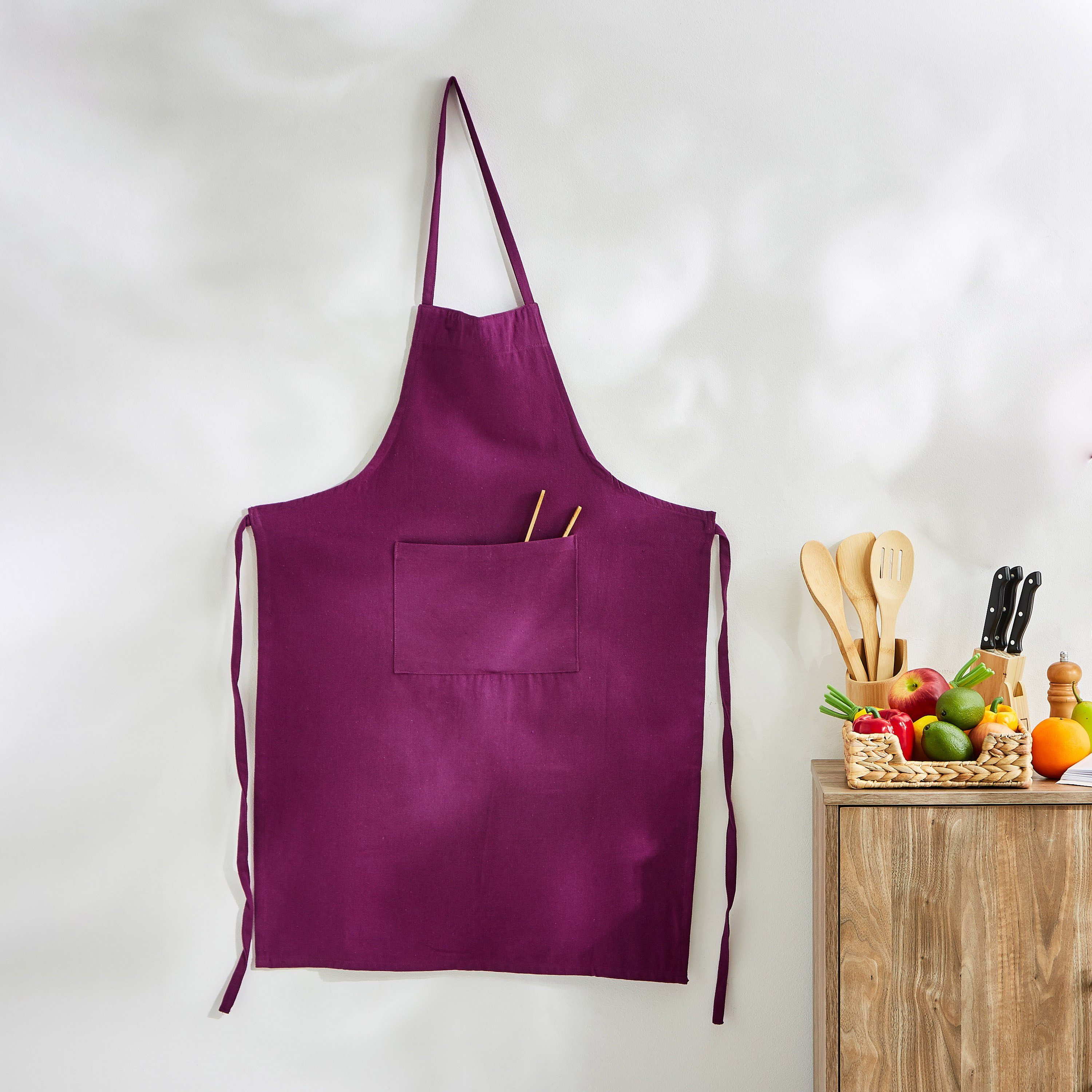 مريلة قطن سادة من يوني-hbxhomeware-kitchenware-kitchenlinens-image-1
