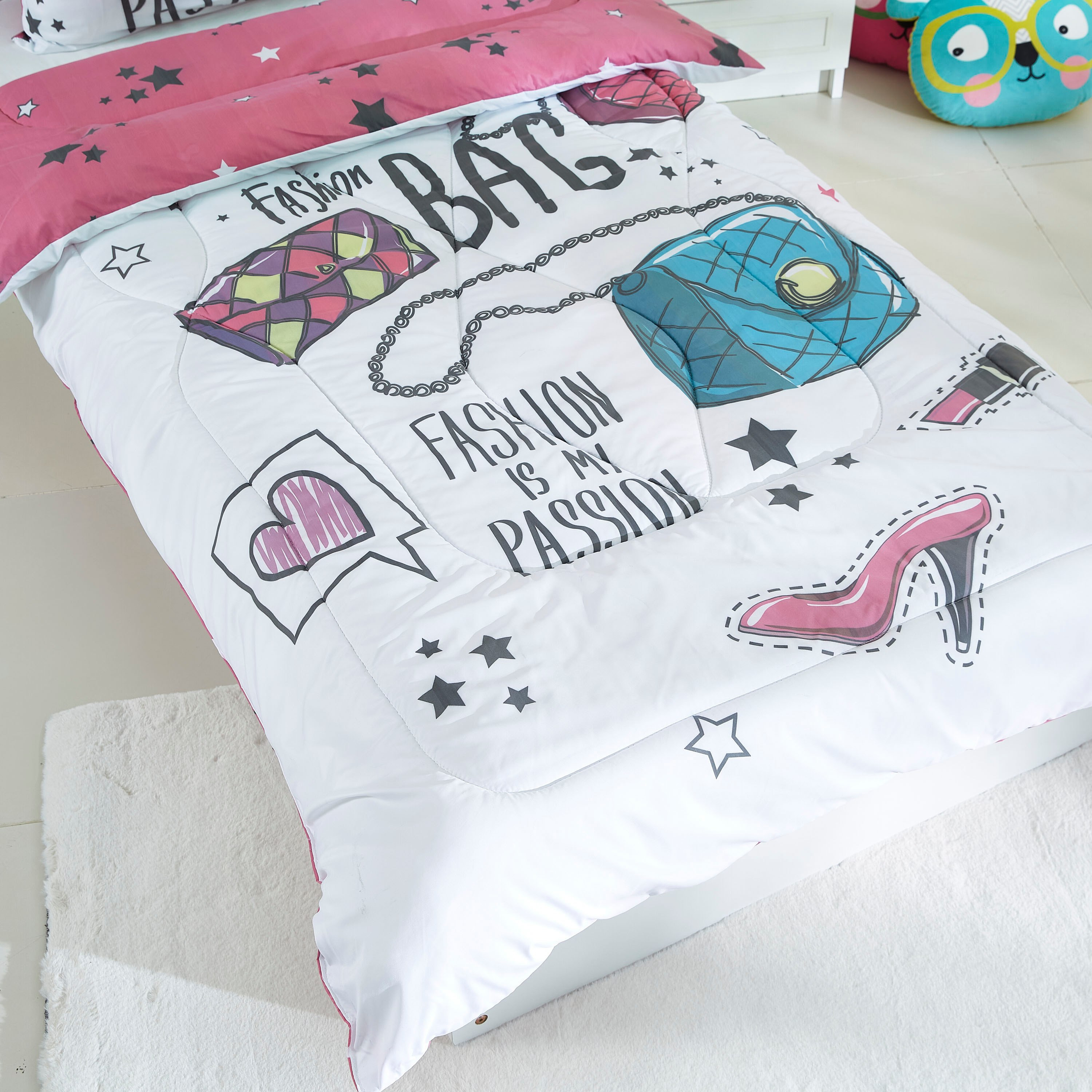 Modish Girl Digital Print 2-Piece Comforter Set - 135x220 cm-hbxhomeware-hbxkidsandyouth-image-2