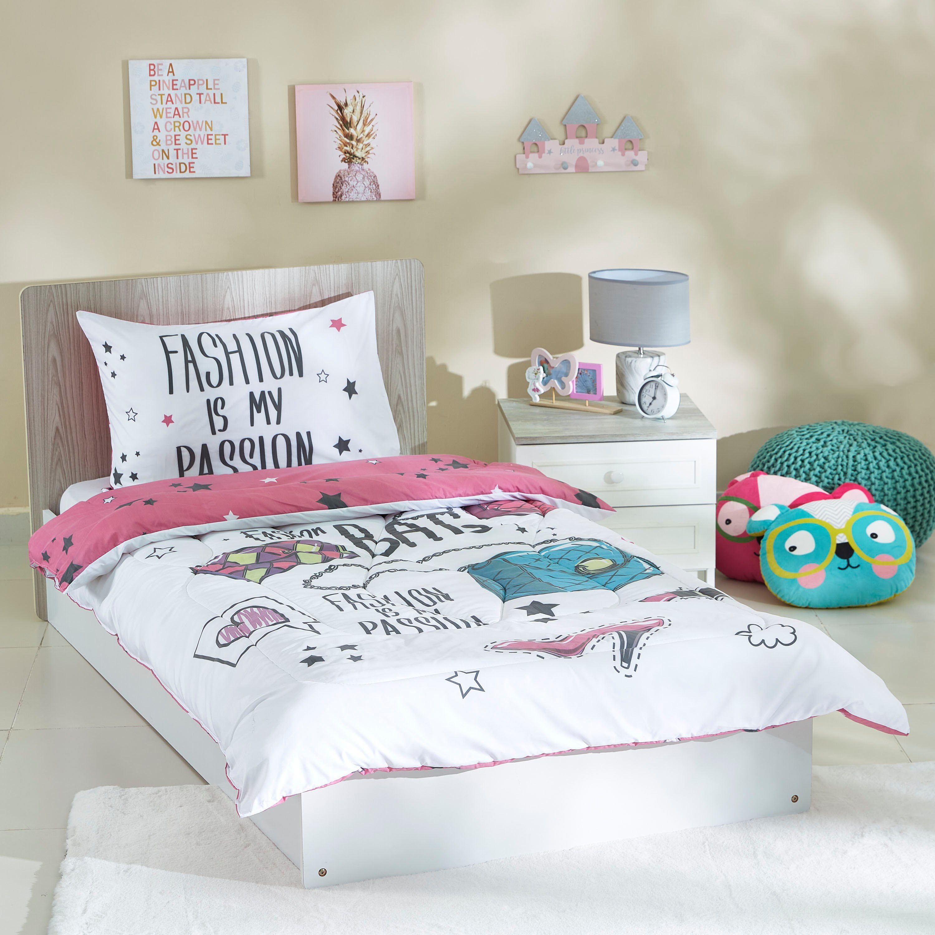 Modish Girl Digital Print 2-Piece Comforter Set - 135x220 cm-hbxhomeware-hbxkidsandyouth-image-6