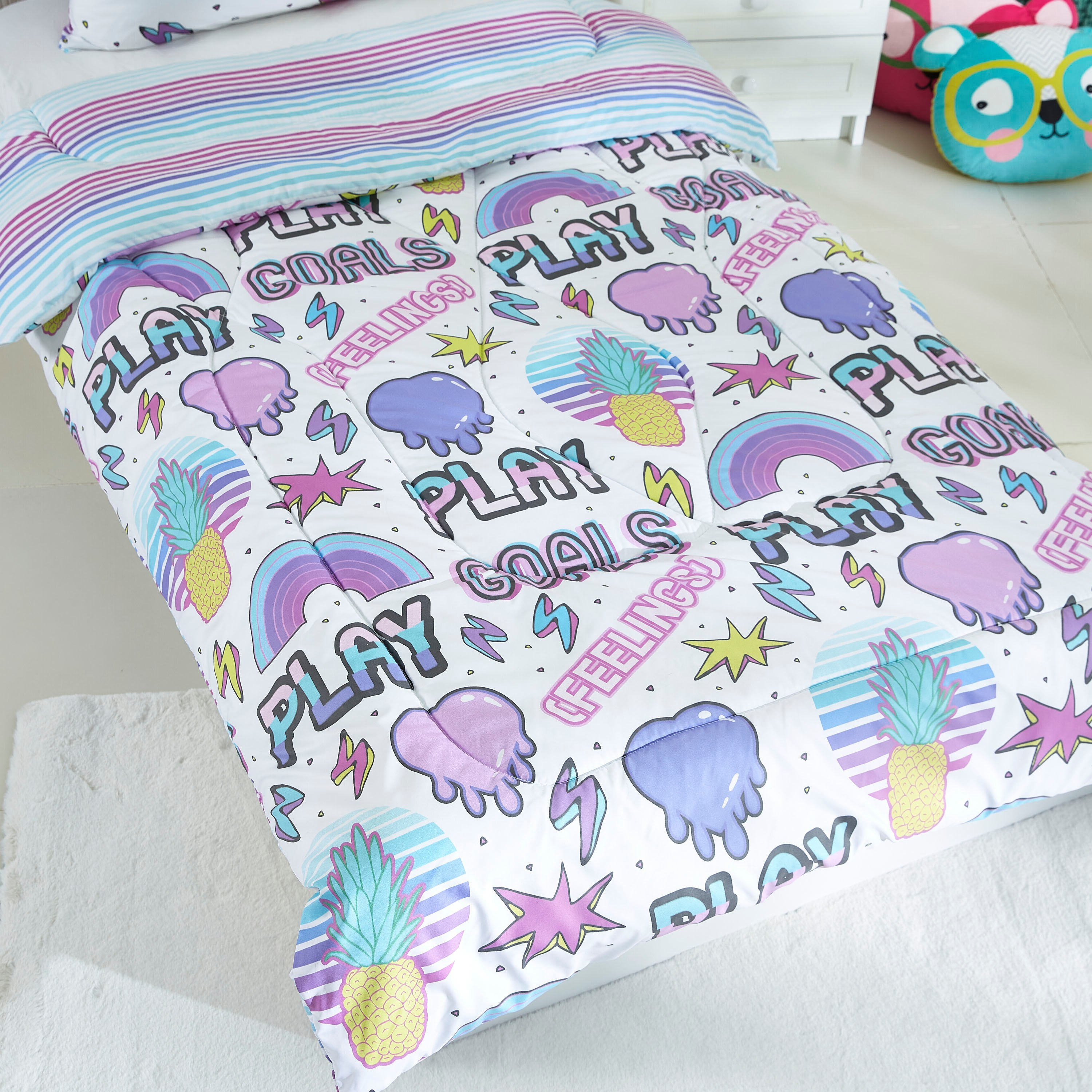 طقم لحاف قطعتين بطبعات رقمية للجنسين من موديش - 135x220 سم-hbxhomeware-hbxkidsandyouth-image-2