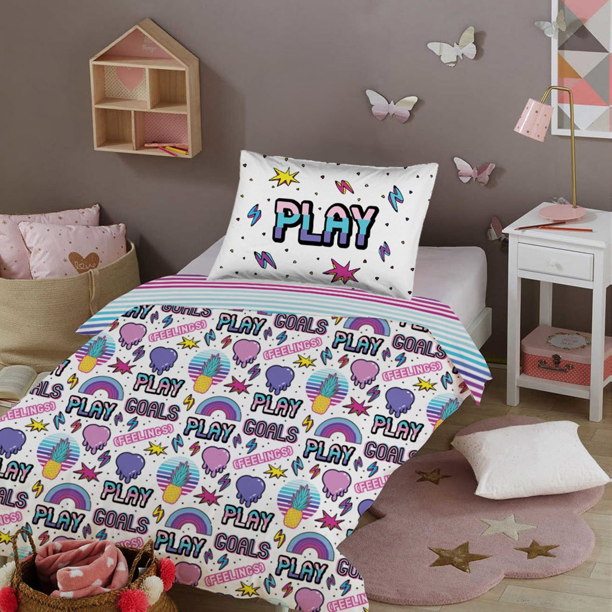 طقم لحاف بطبعات رقميّة قطعتين من موديش - 160x220 سم-hbxhomeware-hbxkidsandyouth-image-1