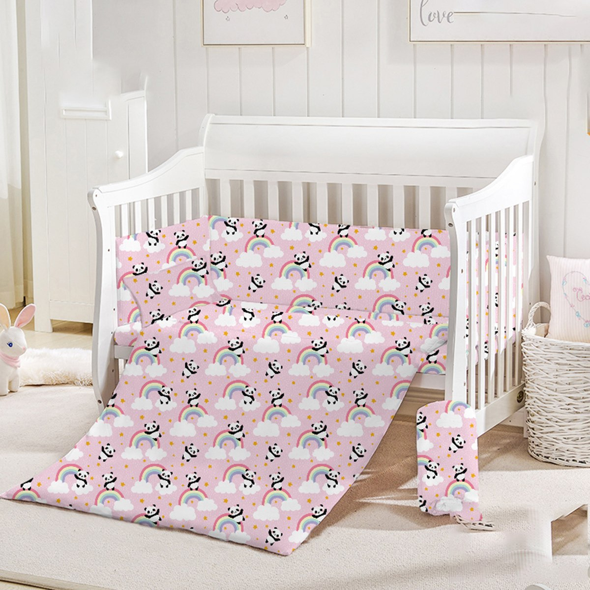 Toddler 4-Piece Bed Bumper and Full Comforter Set - 132x104 cm-hbxhomeware-hbxkidsandyouth-image-1