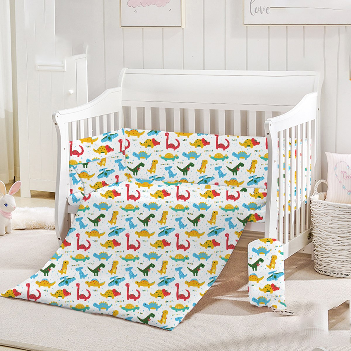 Toddler 4-Piece Bed Bumper and Full Comforter Set - 132x104 cm-hbxhomeware-hbxkidsandyouth-image-1