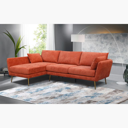 Norwin Left Corner Fabric Sofa with 2 Cushions