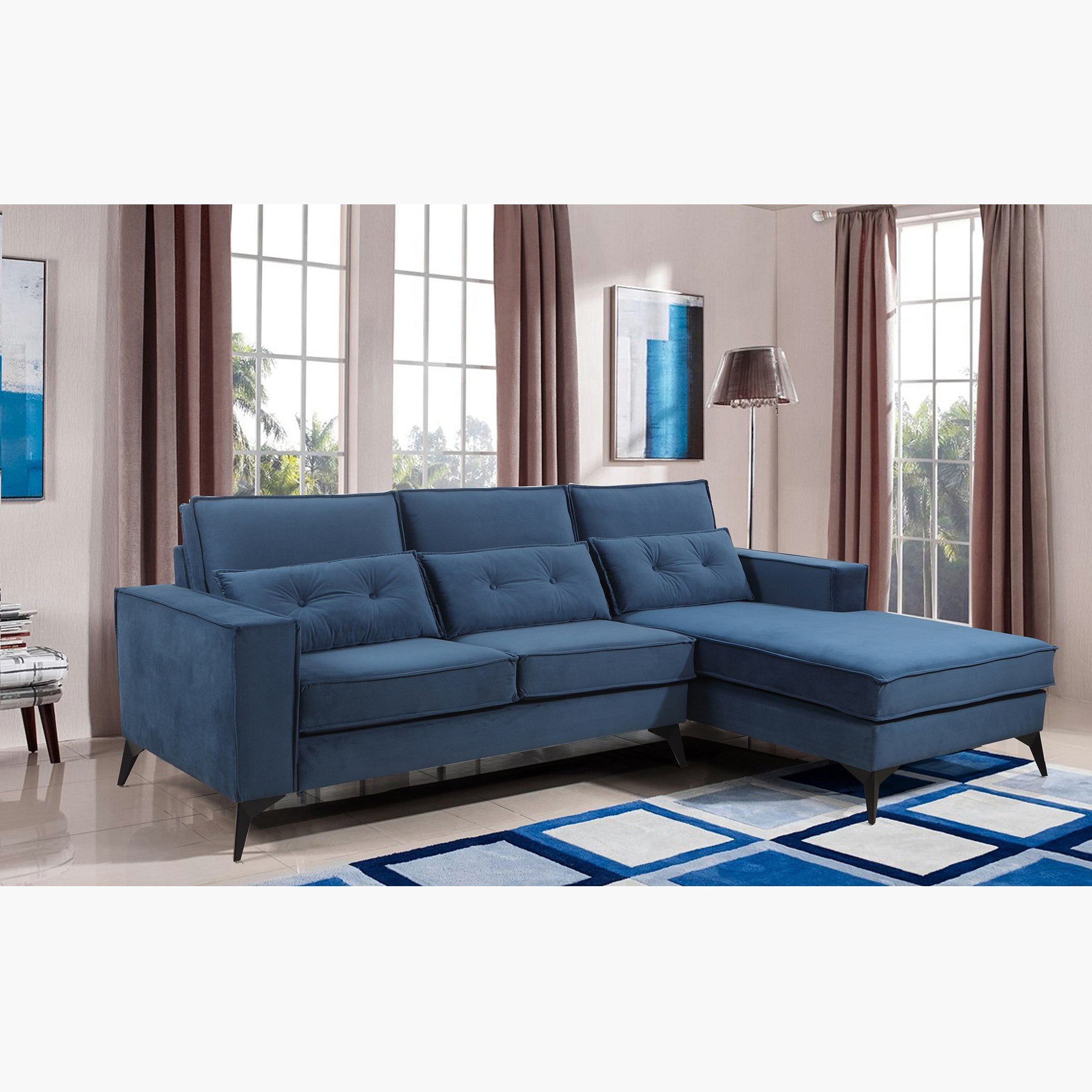 Clover Right Corner Fabric Sofa-hbxlivingroom-sofasandarmchairs-sofas-image-1
