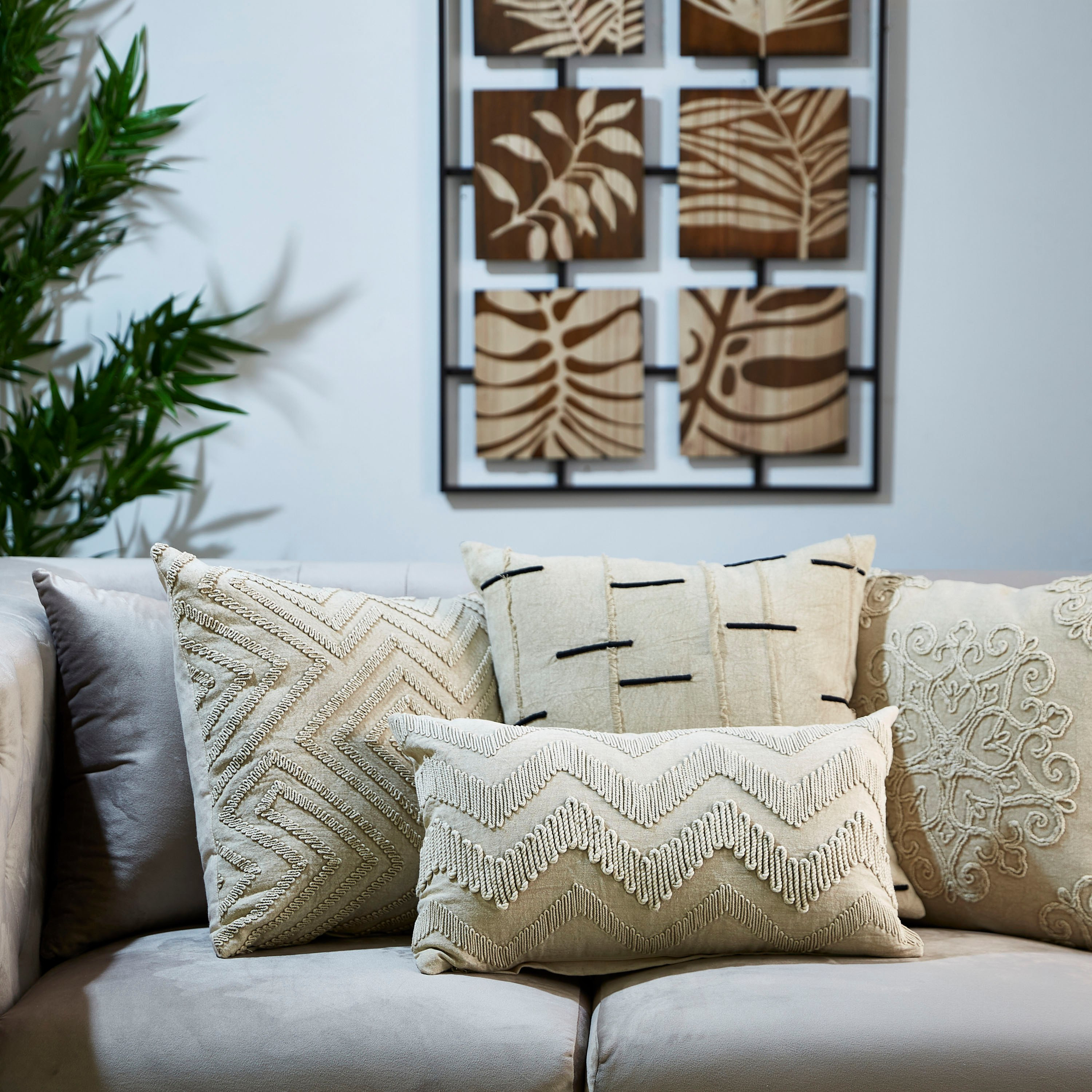 وسادة محشوة من بن - 45x45 سم-hbxlivingroom-furnishings-cushionsandcovers-filledcushions-image-4