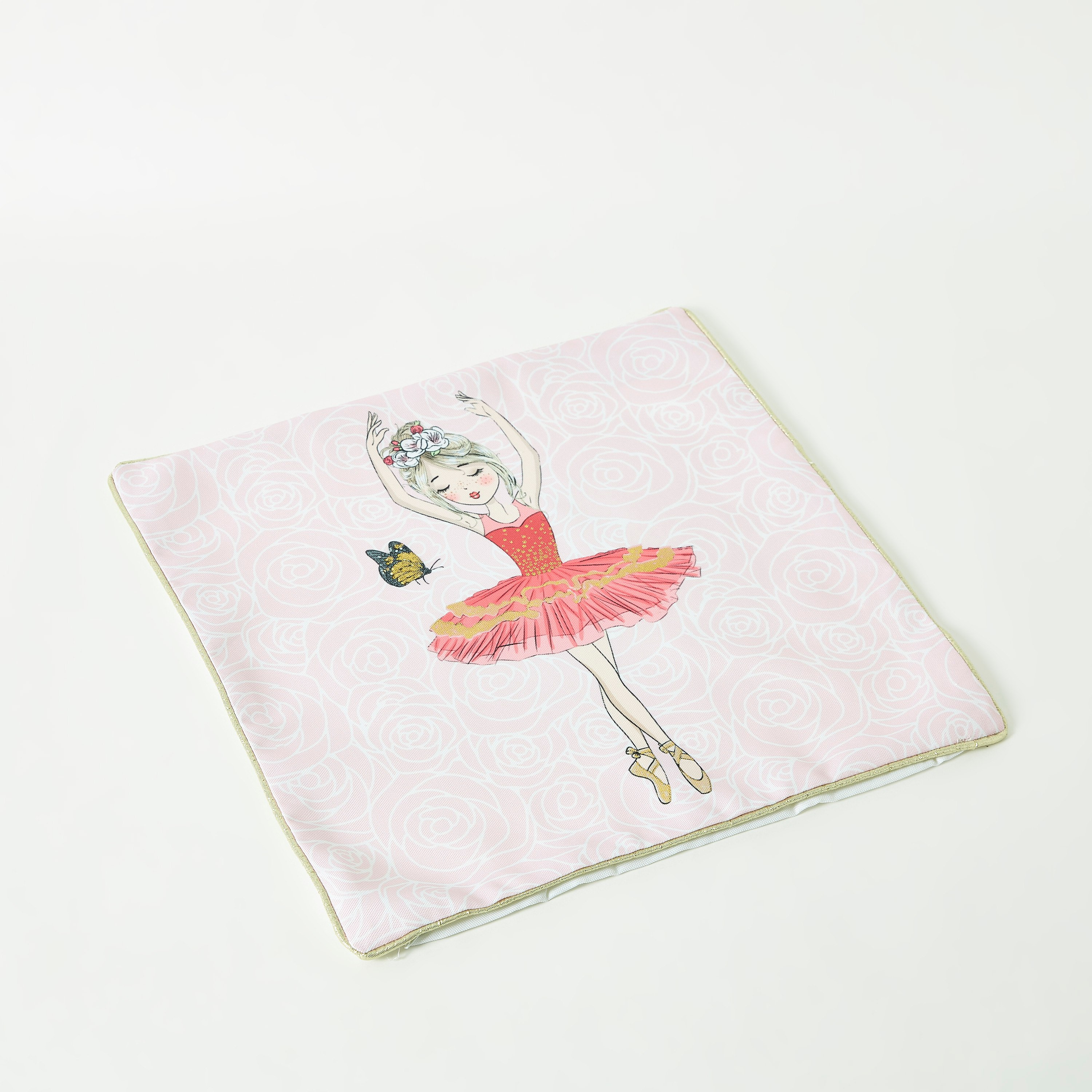 غطاء وسادة محشوة بطبعات باليرينا فويل مع خيوط بارزة من دالبي - 40×40 سم-hbxhomeware-hbxkidsandyouth-image-5