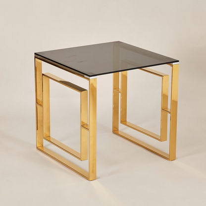 Logan End Table with Glass Top