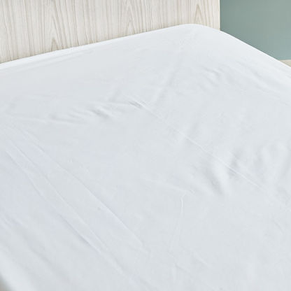 Essential Solid Cotton Single Fitted Sheet - 90x200+25 cm