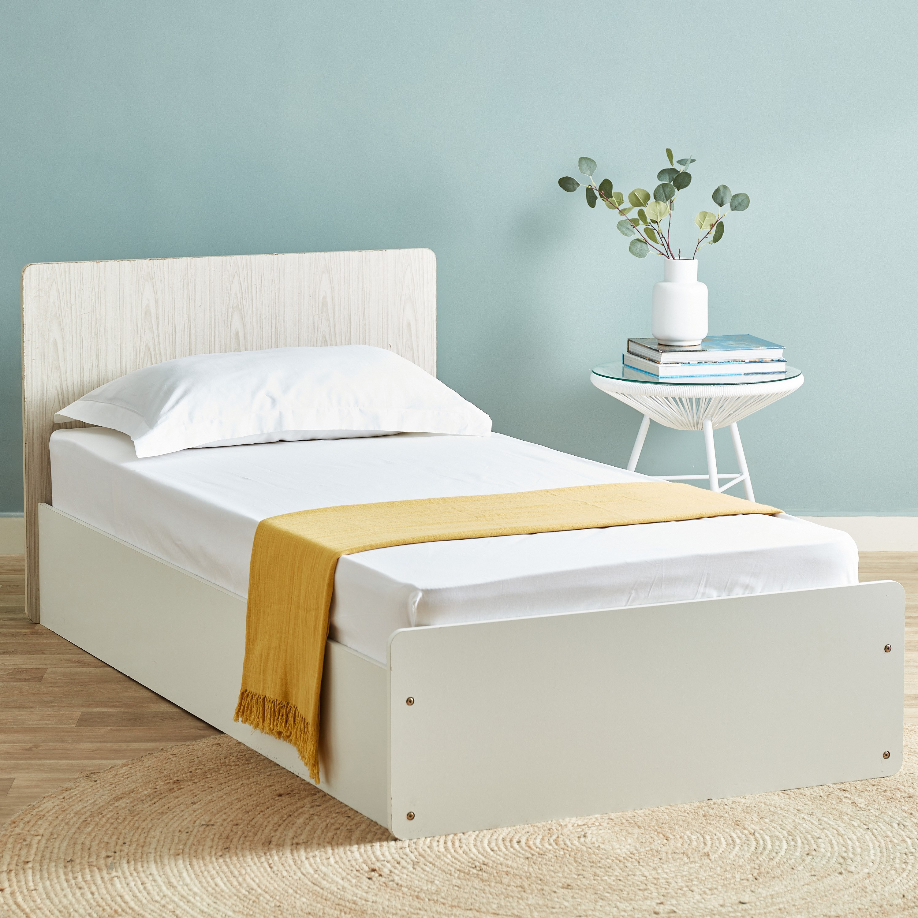 شرشف مطاطي فردي سادة قطن من إسينشيال - 90x200+25 سم-hbxhomeware-hbxbedroom-image-7