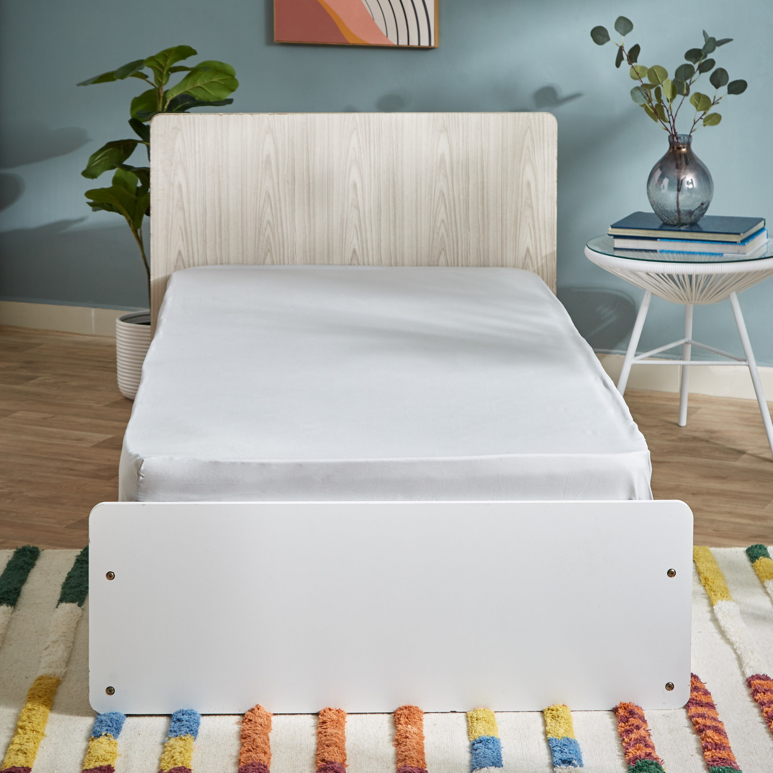 شرشف مطاطي فردي سادة قطن من إسينشيال - 90x200 سم-hbxhomeware-hbxbedroom-image-2