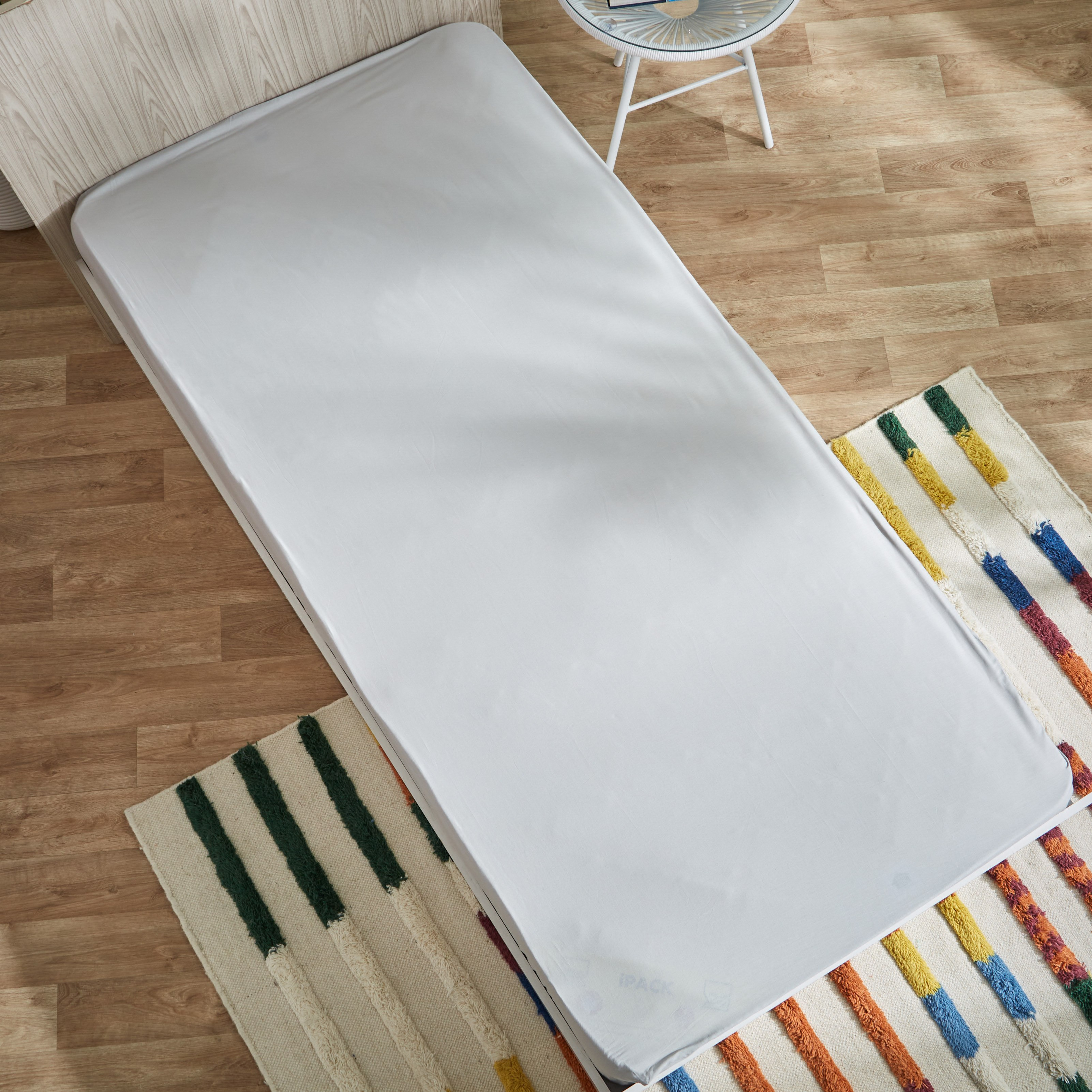 شرشف مطاطي فردي سادة قطن من إسينشيال - 90x200 سم-hbxhomeware-hbxbedroom-image-5
