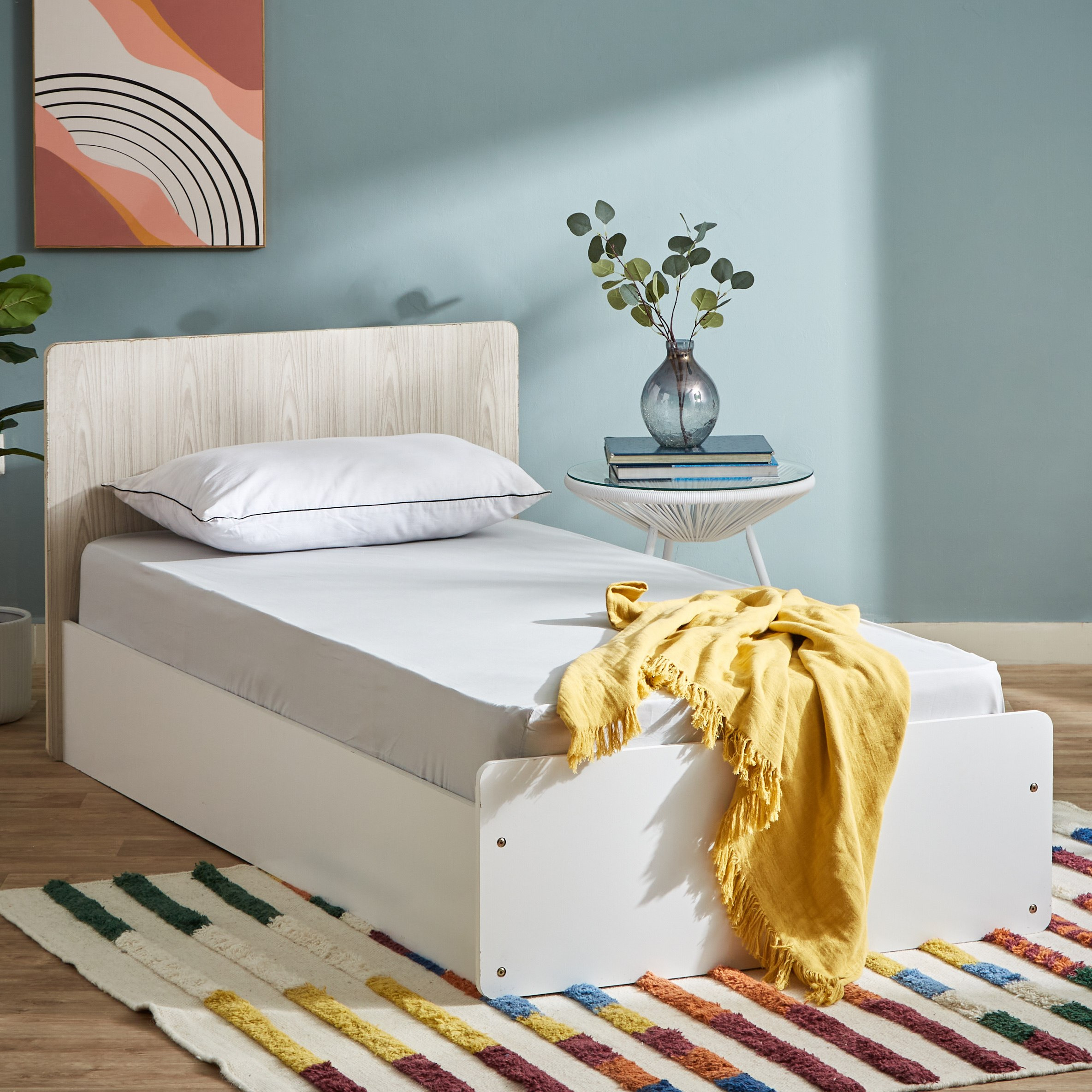 شرشف مطاطي فردي سادة قطن من إسينشيال - 90x200 سم-hbxhomeware-hbxbedroom-image-7