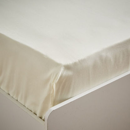 Essential Solid Cotton Single Fitted Sheet - 90x200+25 cms