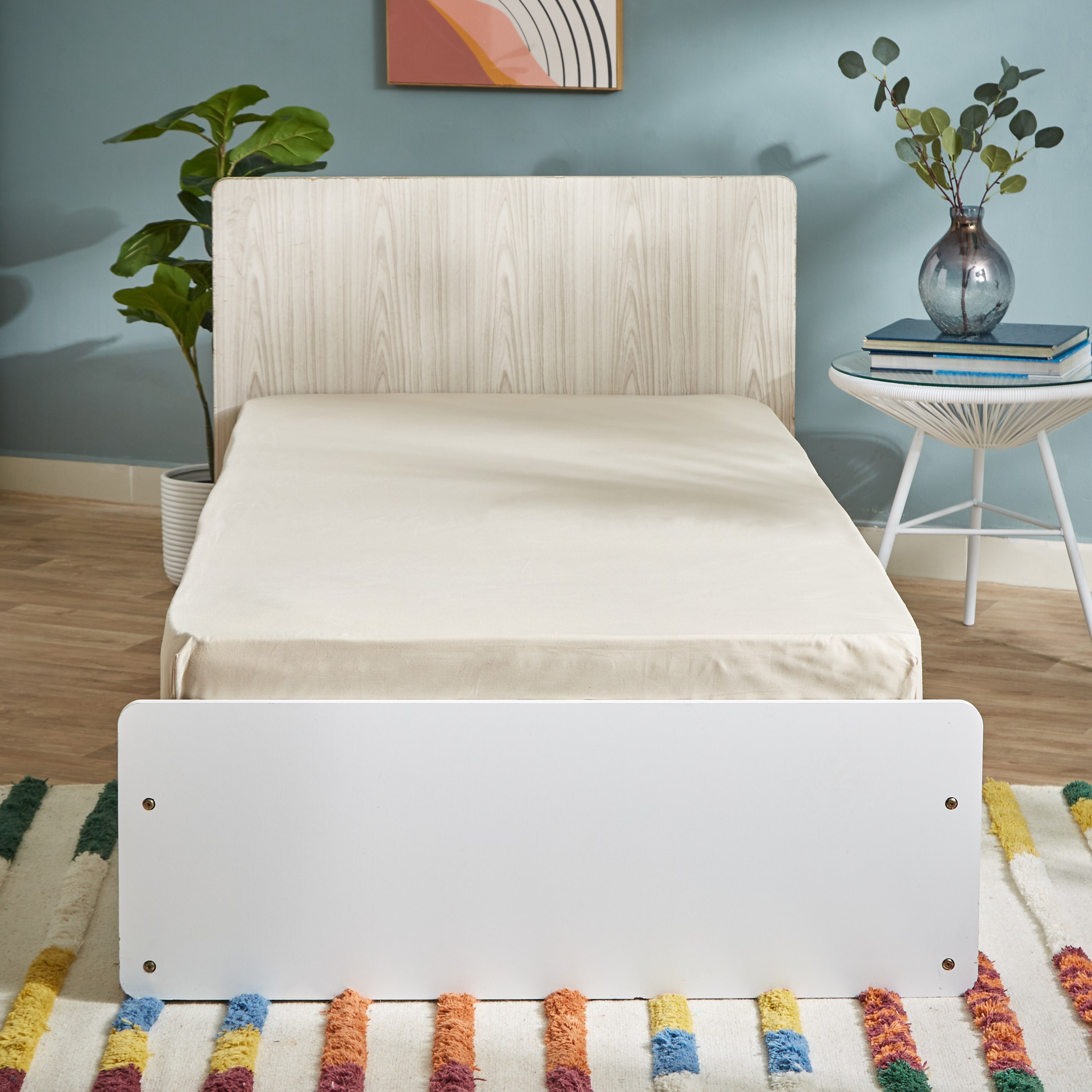 شرشف مطاطي فردي سادة قطن من إسينشيال - 90x200 سم-hbxhomeware-hbxbedroom-image-2