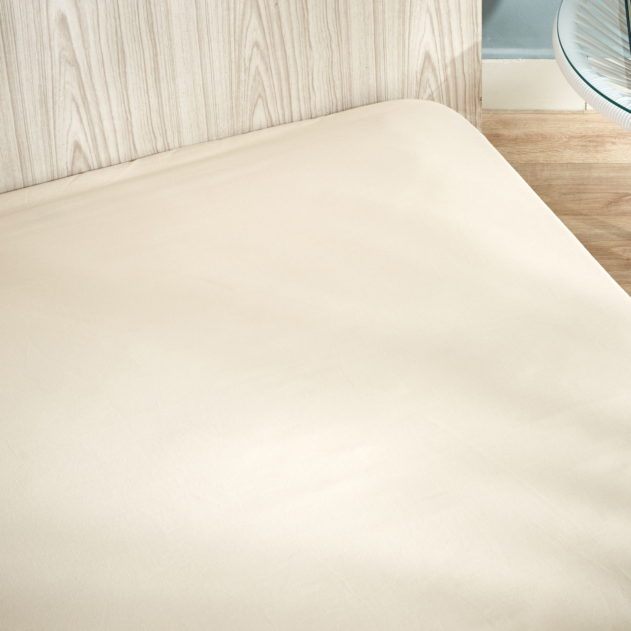 شرشف مطاطي فردي سادة قطن من إسينشيال - 90x200 سم-hbxhomeware-hbxbedroom-image-4