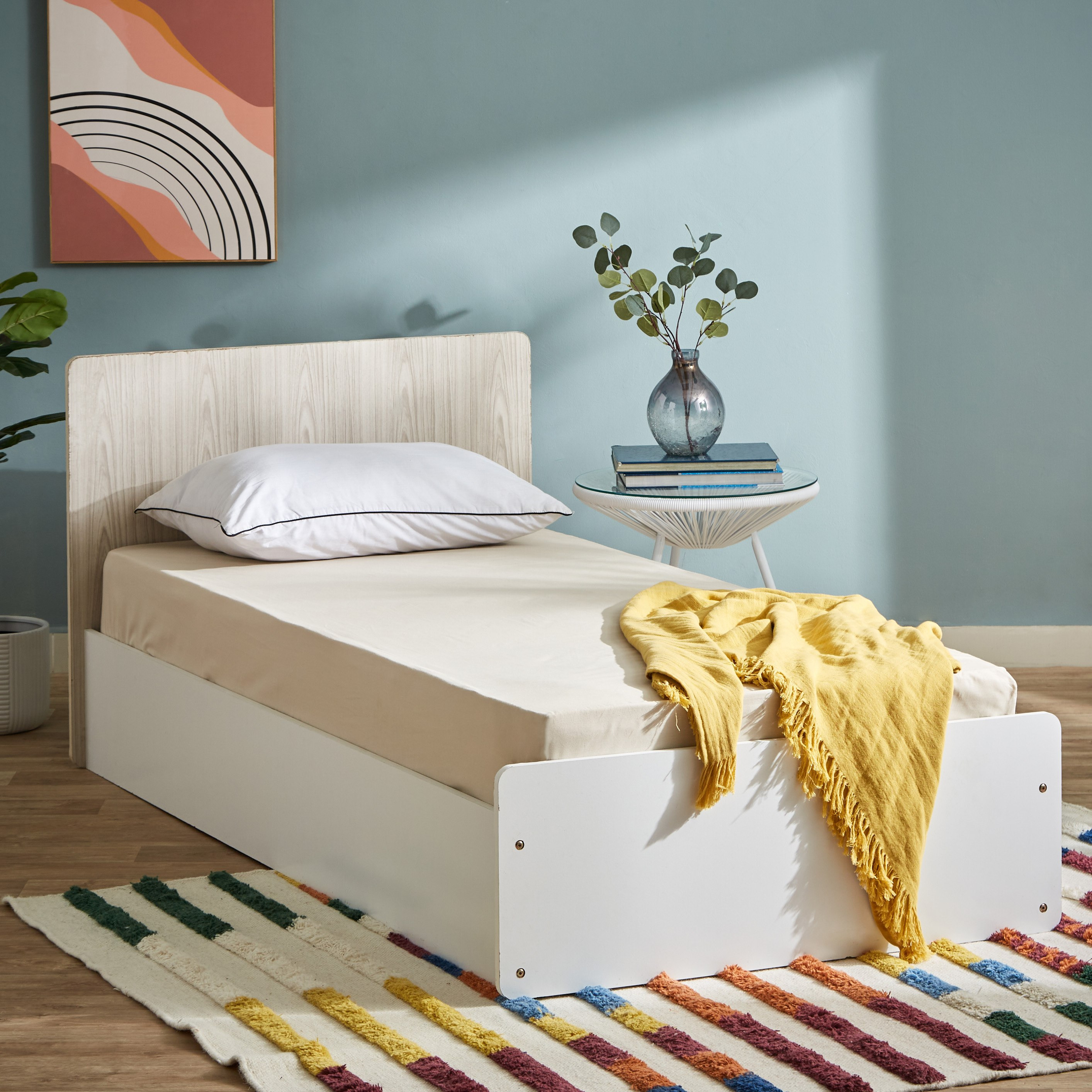 شرشف مطاطي فردي سادة قطن من إسينشيال - 90x200 سم-hbxhomeware-hbxbedroom-image-7