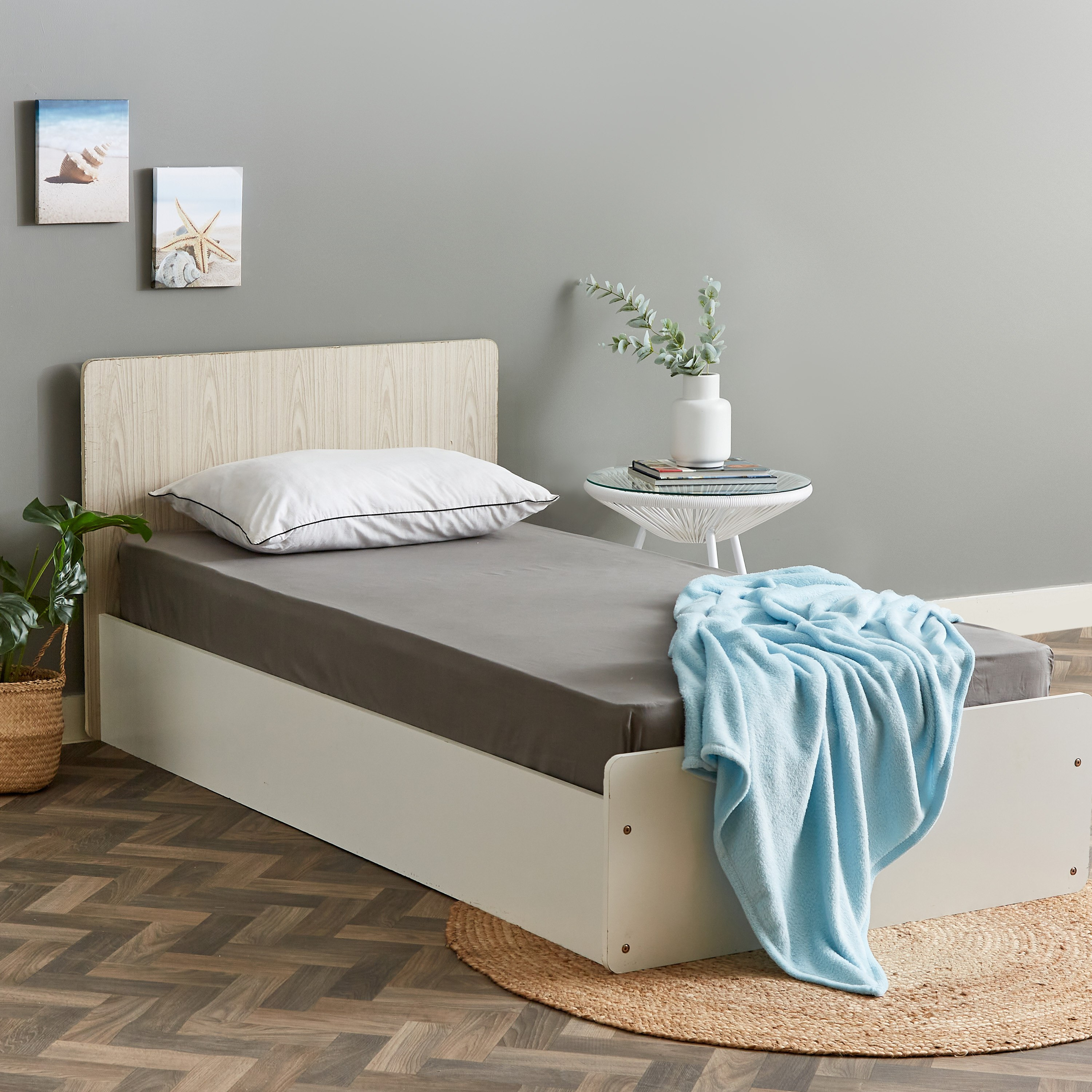 Essential Solid Cotton Single Fitted Sheet - 90x200+25 cm-hbxhomeware-hbxbedroom-image-6