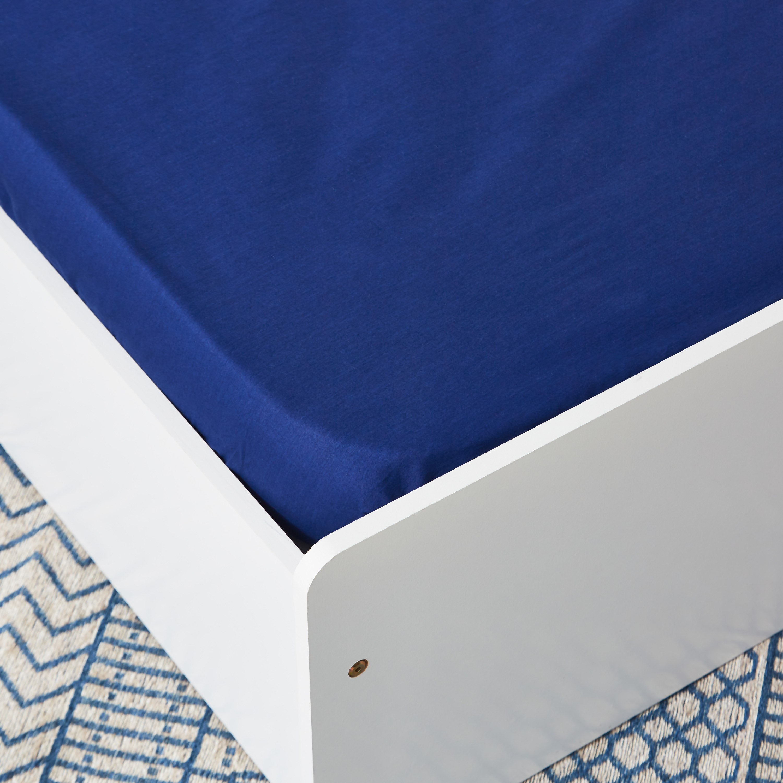 شرشف مطاطي فردي قطني سادة من إسنشيال - 90x200 سم-hbxhomeware-bedding-fittedsheets-image-3