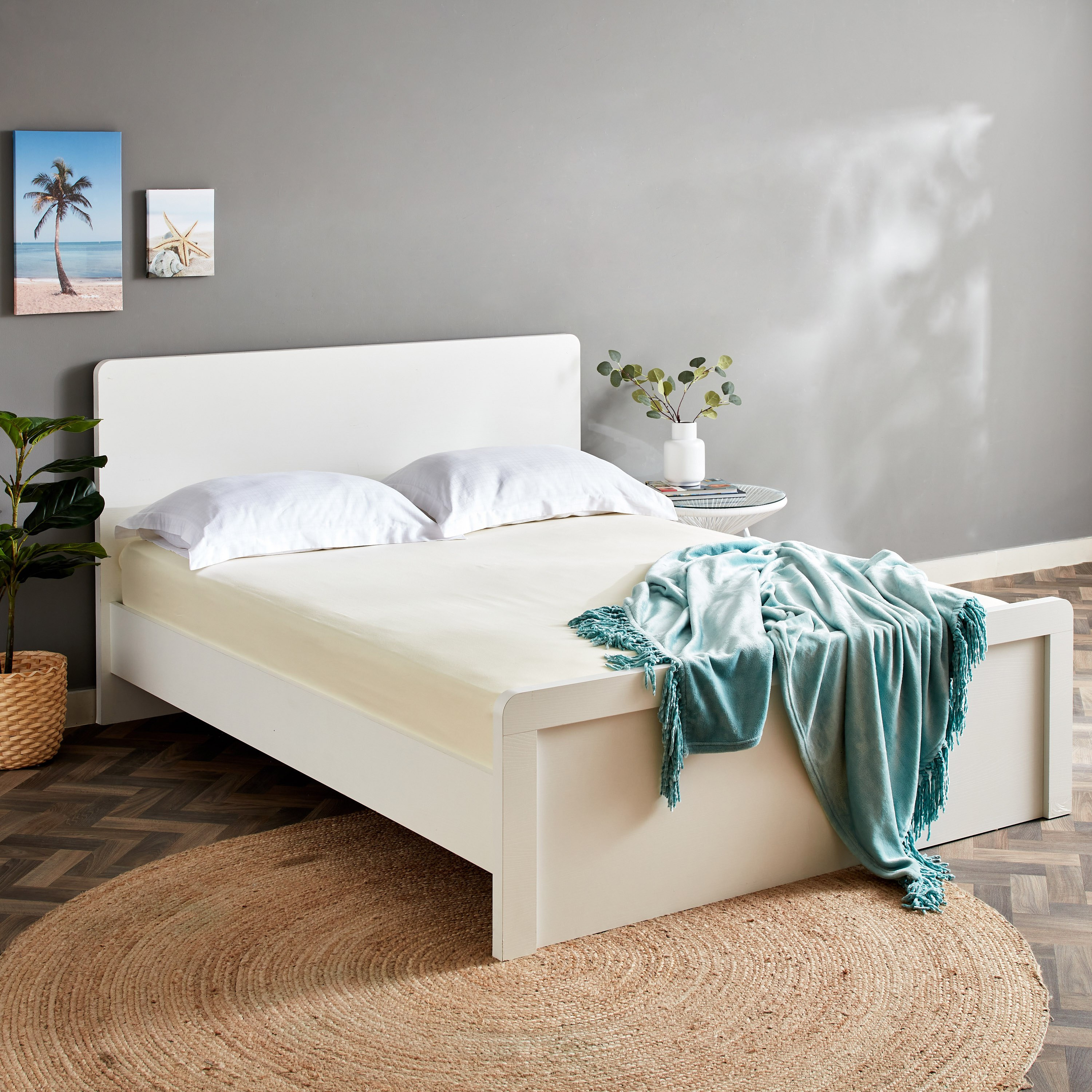 شرشف مطاطي كينج قطن سادة من إسينشيال - 180x210+25 سم-hbxhomeware-hbxbedroom-image-6