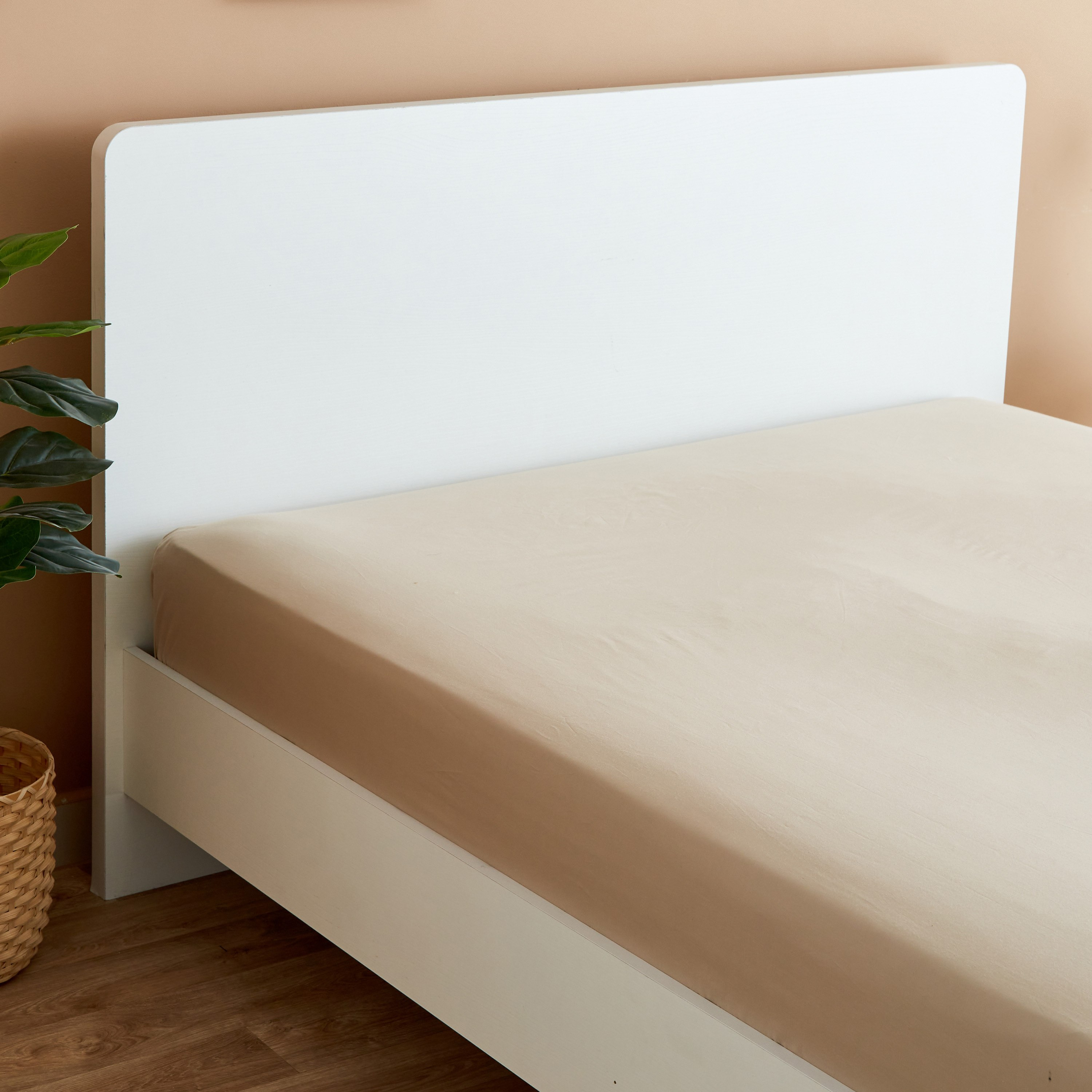 شرشف مطاطي كينج قطني سادة من إسينشيال - 180x210+25 سم-hbxhomeware-hbxbedroom-image-4