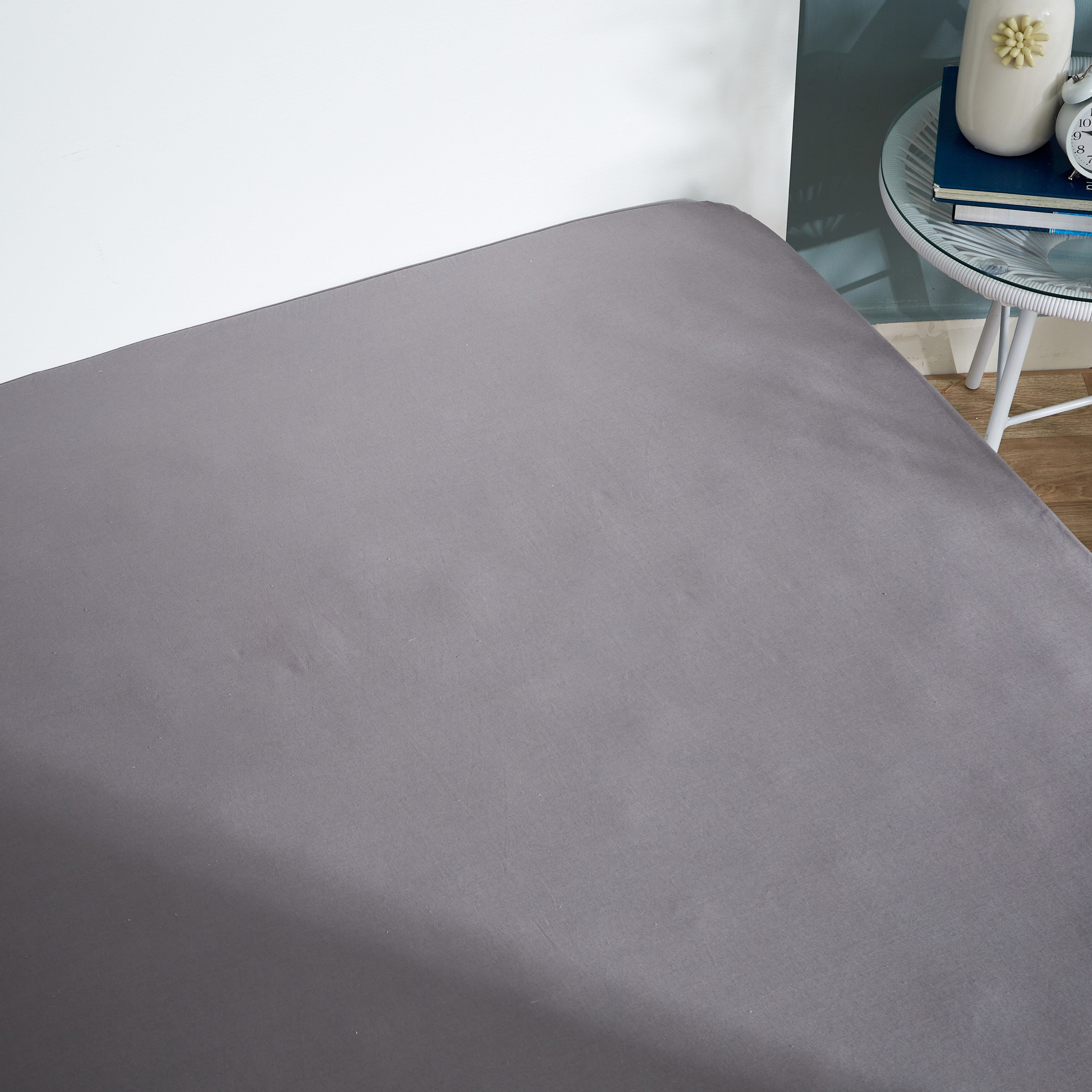 شرشف مطاطي كينج قطني سادة من إسنشيال - 180x200 سم-hbxhomeware-hbxbedroom-image-4