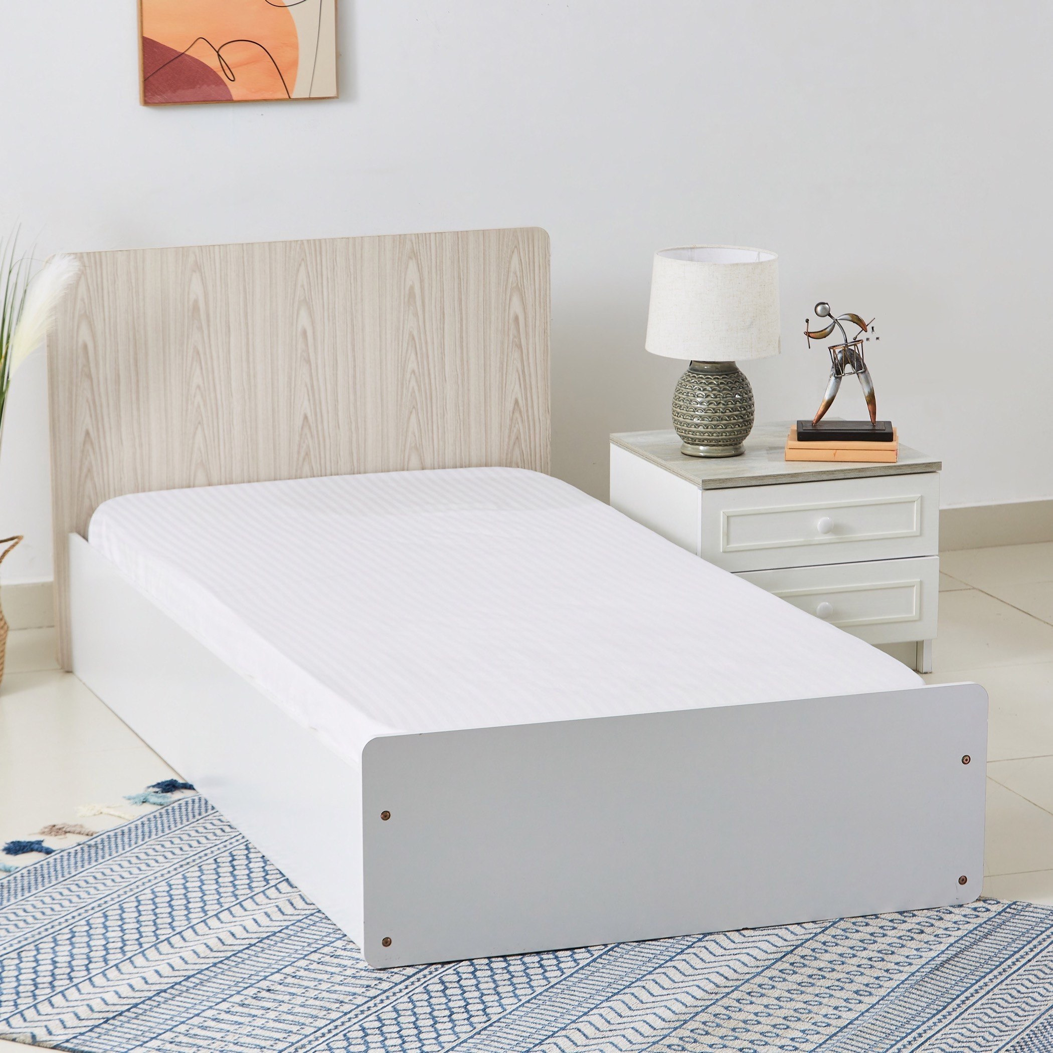Hamilton Striped Satin Cotton Single Fitted Sheet - 90x200 cm-hbxhomeware-hbxbedroom-image-1