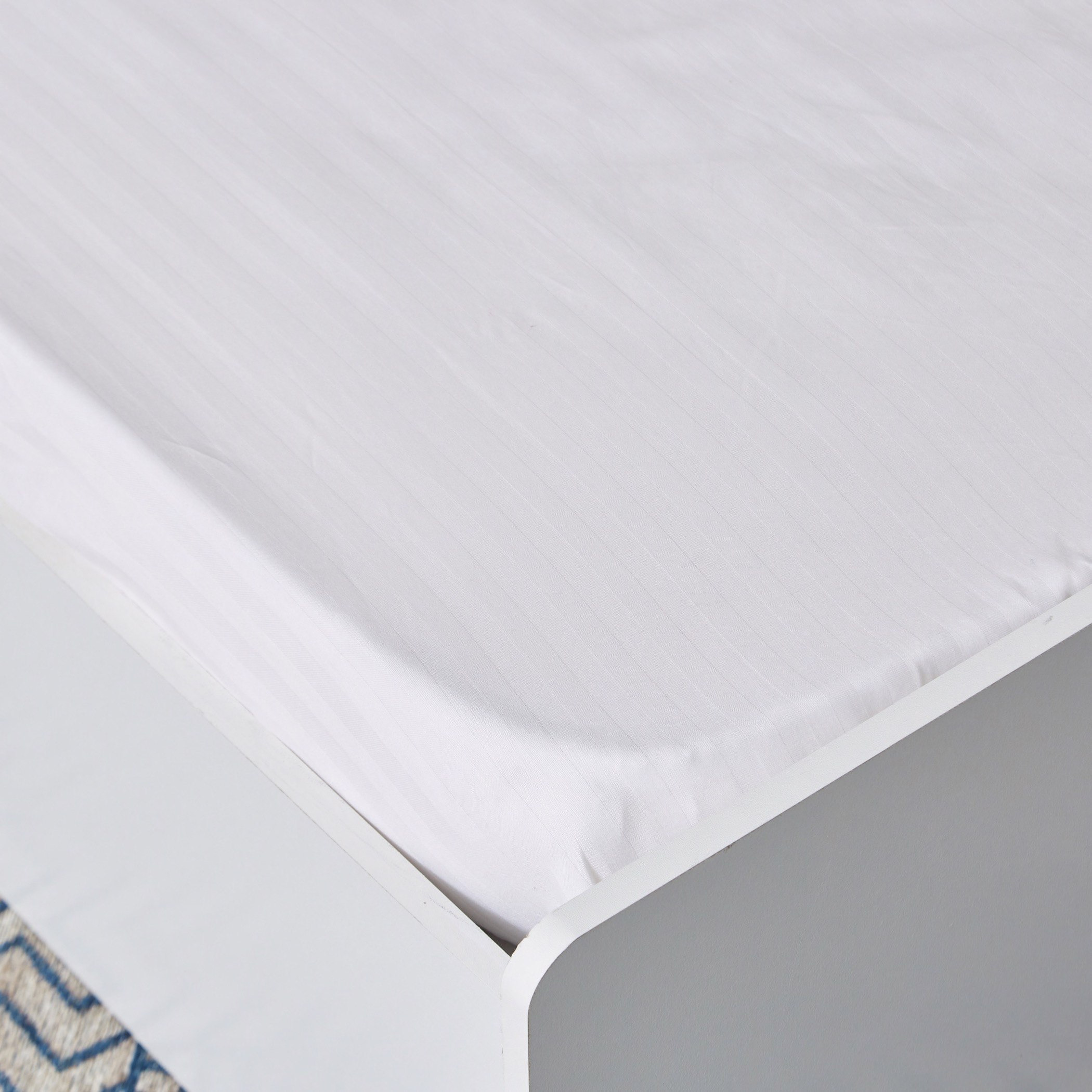 Hamilton Striped Satin Cotton Single Fitted Sheet - 90x200 cm-hbxhomeware-hbxbedroom-image-3