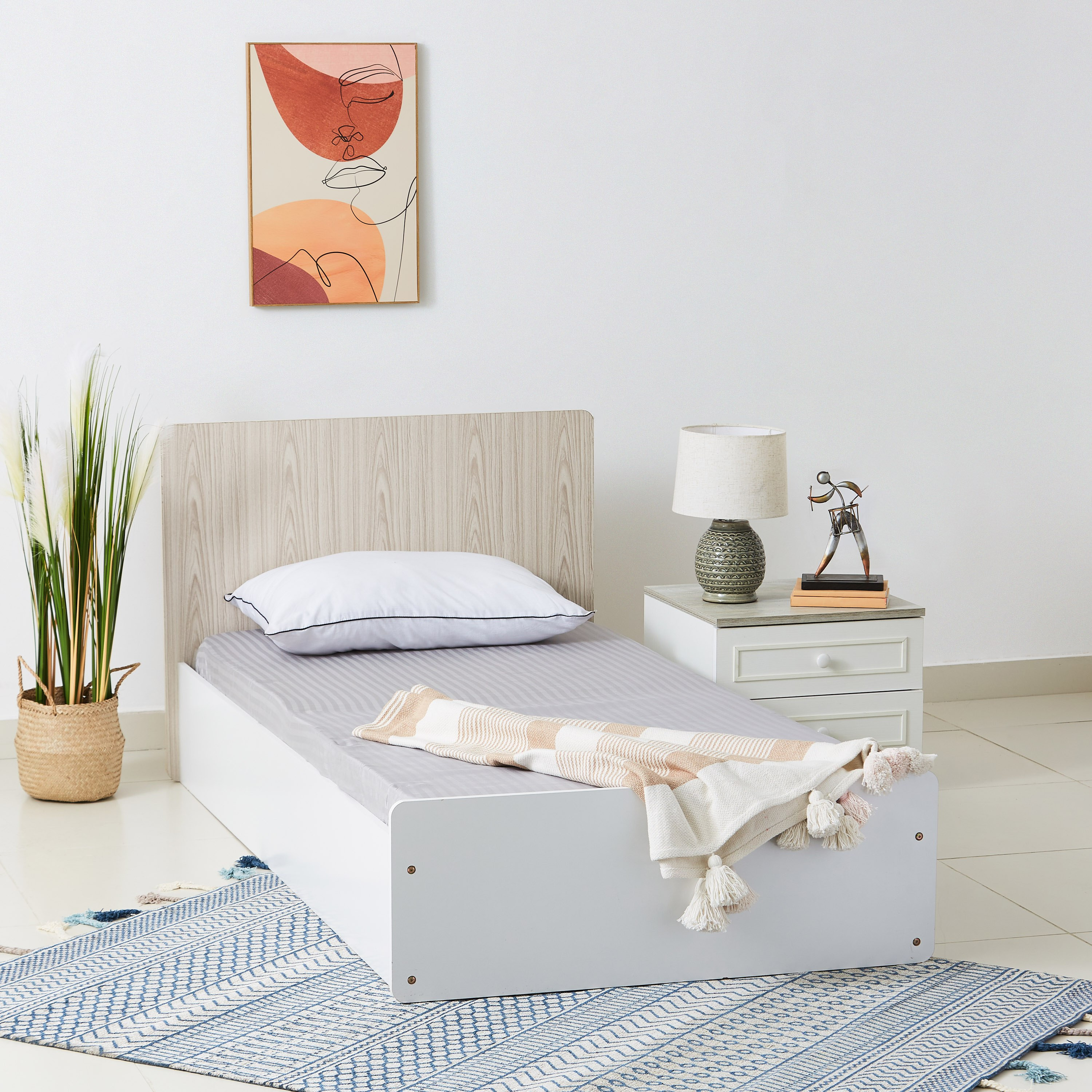 شرشف مطاطي فردي مخطط قطن ساتن من هاميلتون - 90x200 سم-hbxhomeware-hbxbedroom-image-5