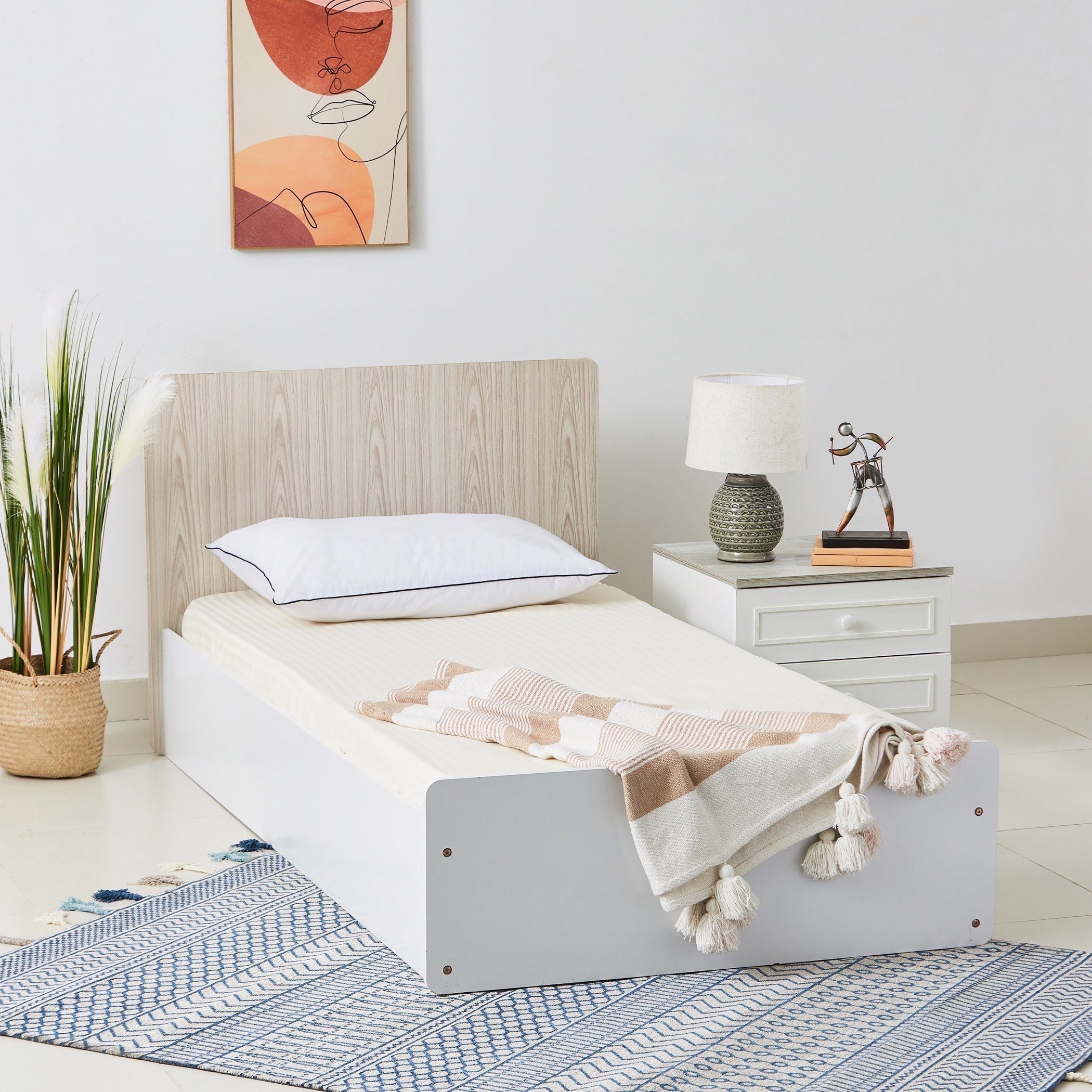 شرشف مطاطي فردي مخطط قطن ساتن من هاميلتون - 90x200 سم-hbxhomeware-hbxbedroom-image-5