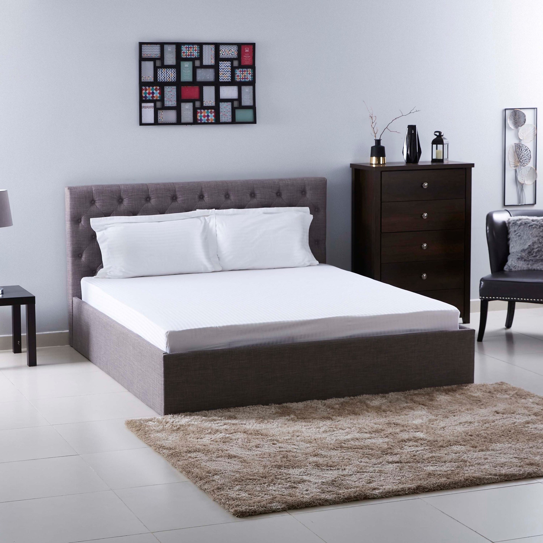شرشف مطاطي كينج مخطط ستان وقطن من هاميلتون - 180x200 سم-hbxhomeware-hbxbedroom-image-5