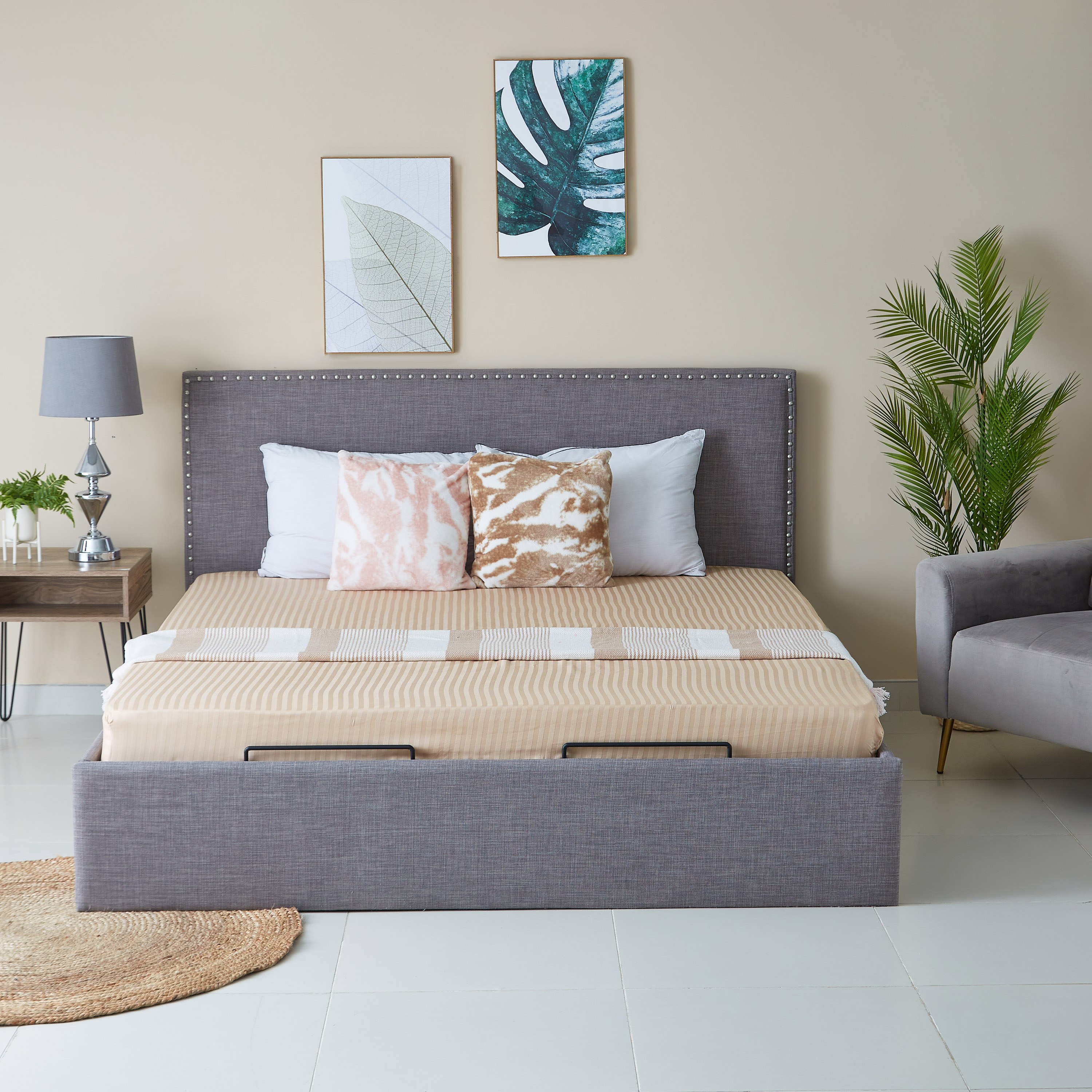 شرشف مطاطي كينج مخطط ستان قطن من هاميلتون - 180x210 سم-hbxhomeware-hbxbedroom-image-5