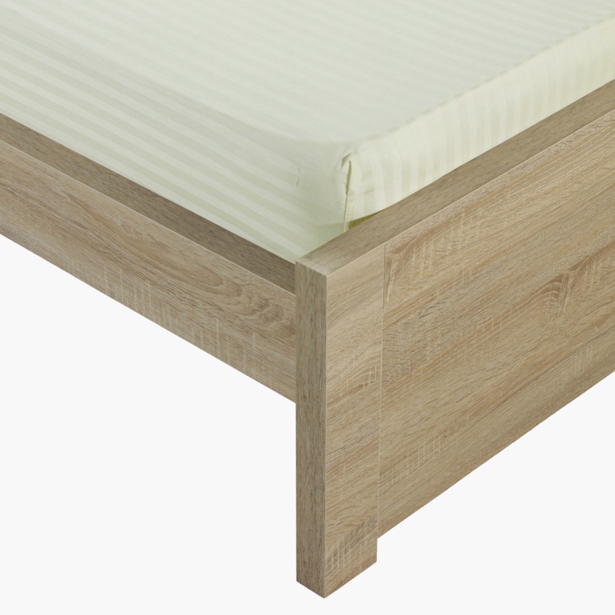 شرشف مطاطي كينج مخطط ستان من هاميلتون - 180x200 سم-hbxhomeware-hbxbedroom-image-1