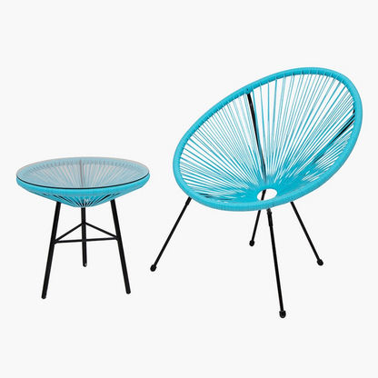 Cape Glass Top Outdoor Side Table
