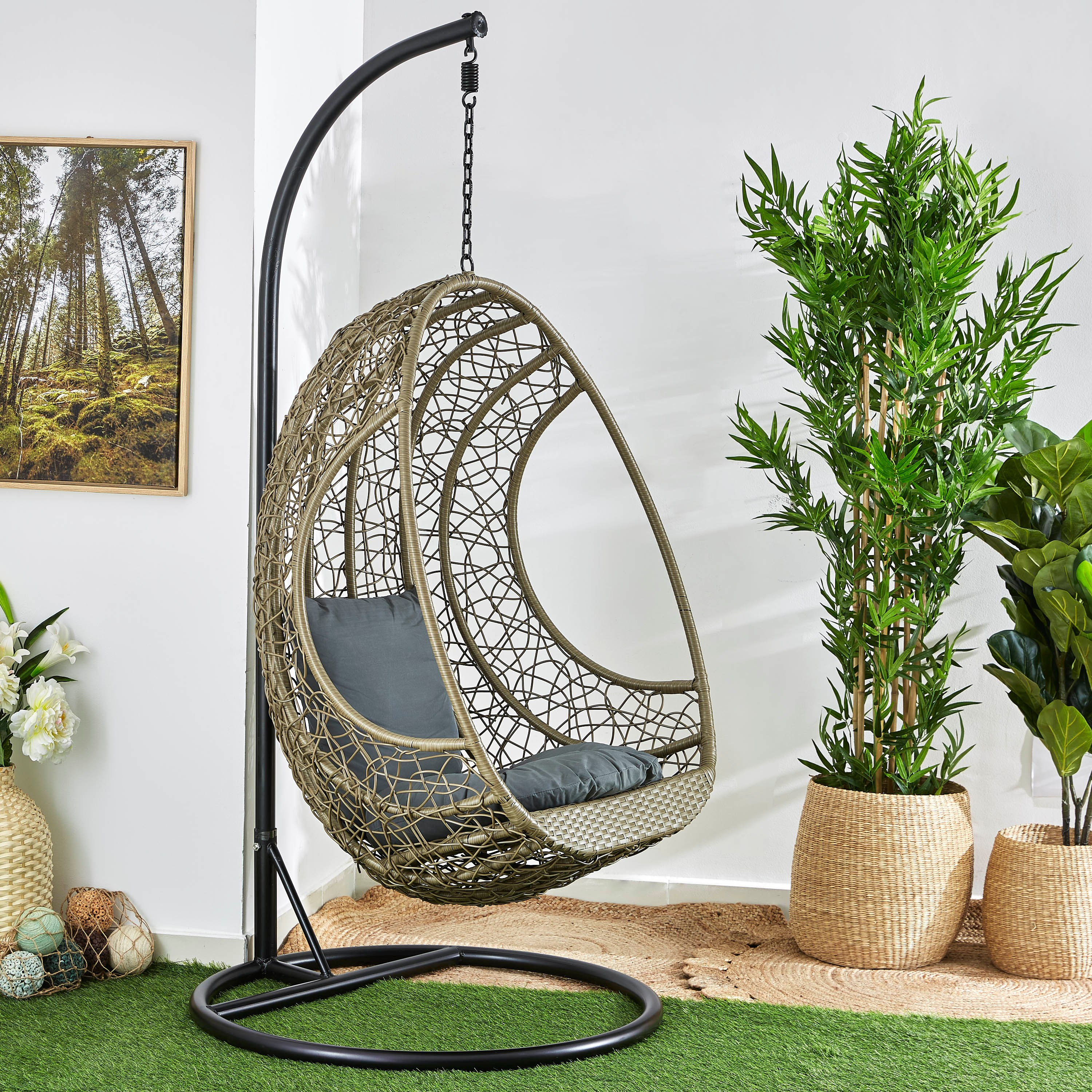 Outdoor single hotsell swing chair