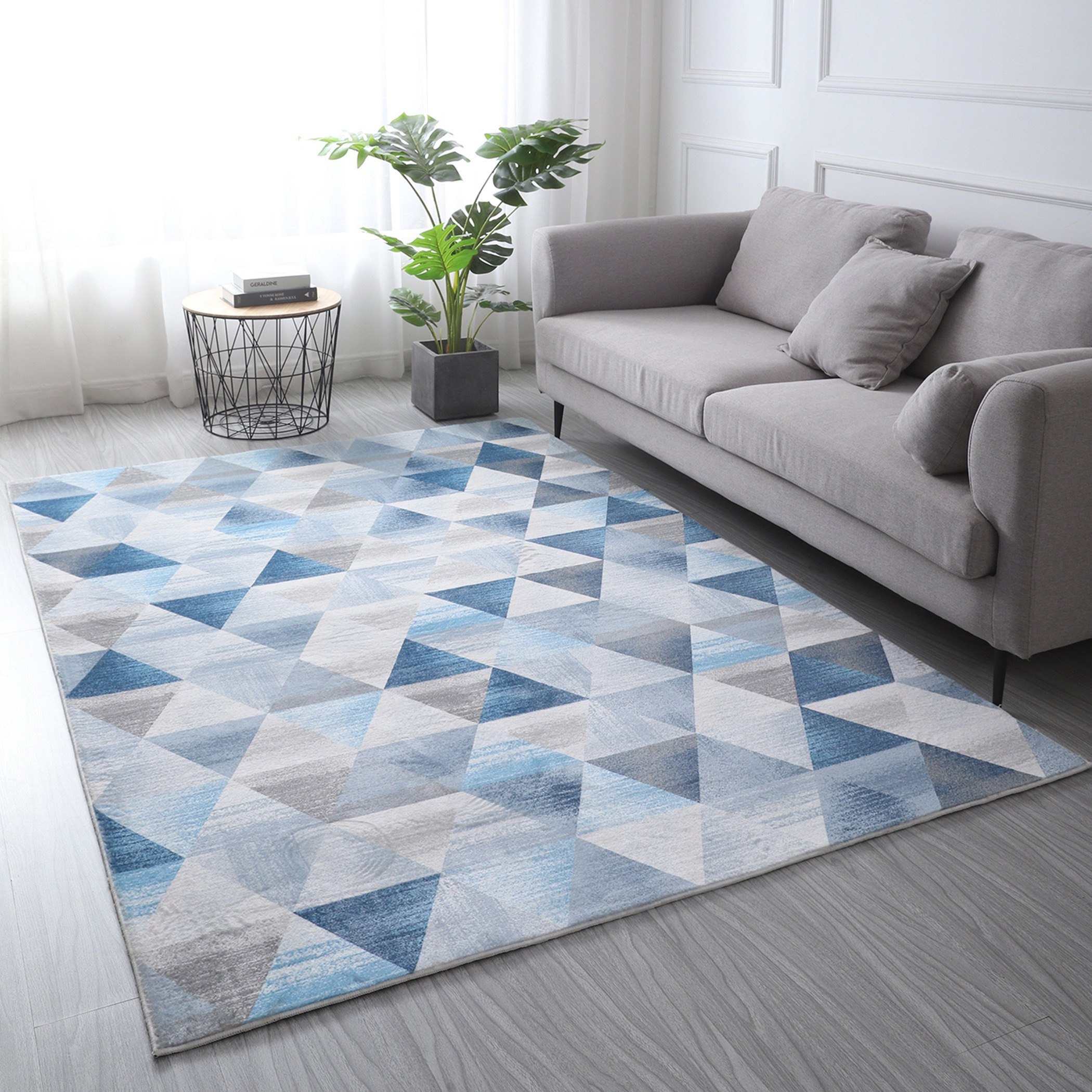 سجادة فرو مخملية بطبعات من كلير - 120x170 سم-hbxdecorandfurnishings-floorcoverings-rugs-image-1